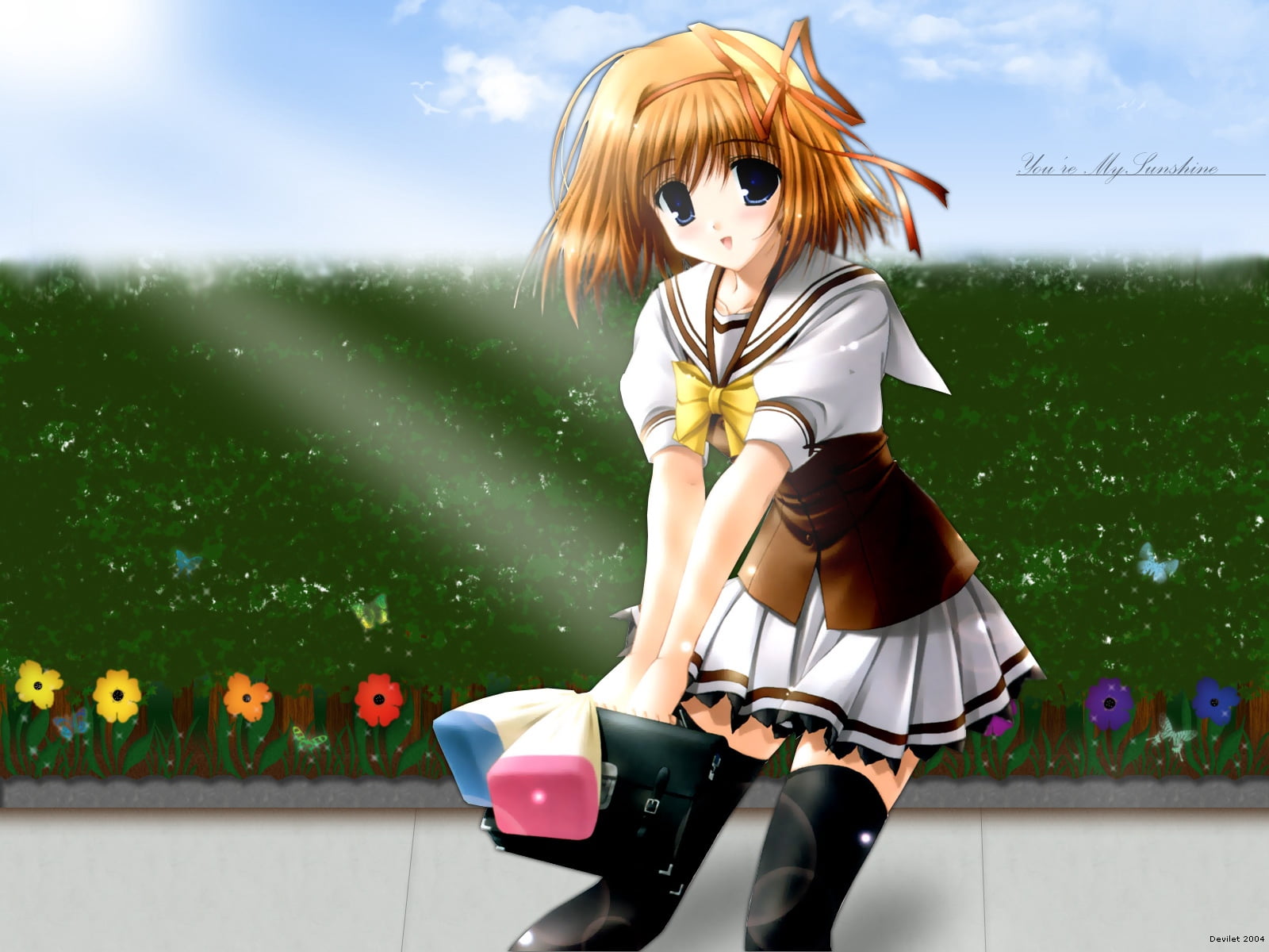 character, nature, wearing, haired, beauty, real people, anime, young women, fashion, females, full length, pose, girl, fuyou kaede, young adult, HD Wallpaper