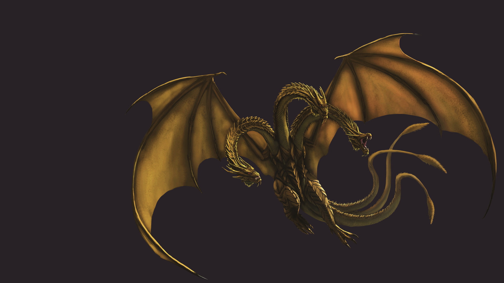 the Three-Headed Monster, 1080P, King Ghidorah, Ghidorah, Movie, HD Wallpaper