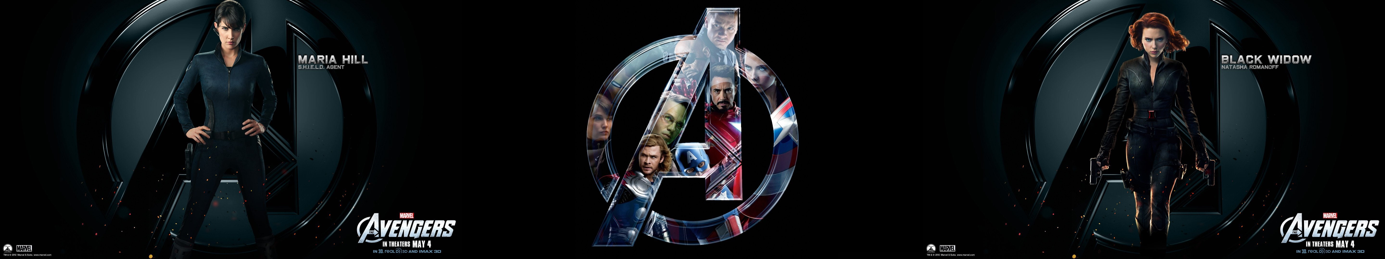 triple, mutiple, three, multi, television, avenger, monitor, screen, 5K, movie, HD Wallpaper