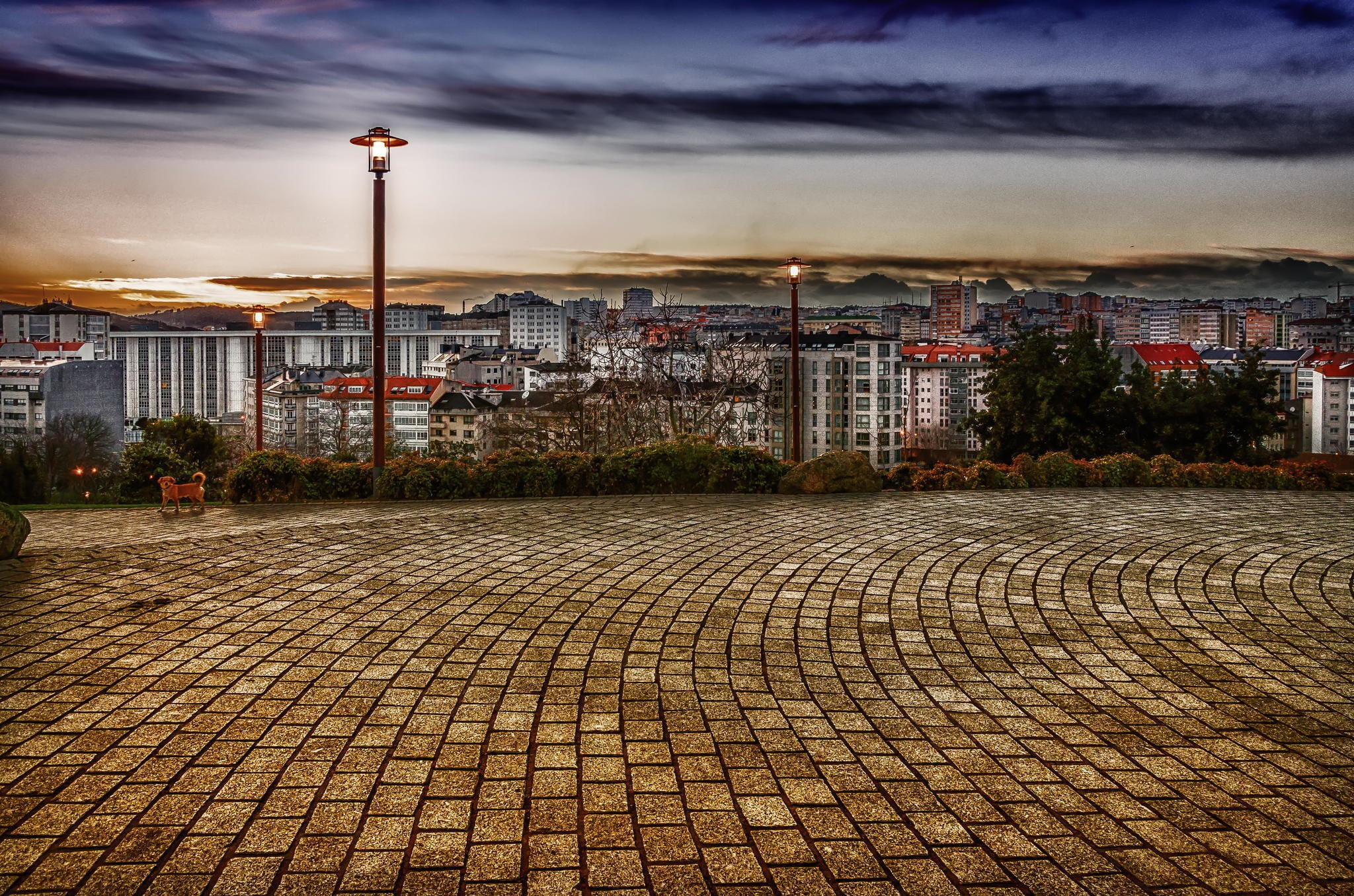 la, coruna, La Coruna, coruña, lanterns, home, 1080P, Spain, HD Wallpaper