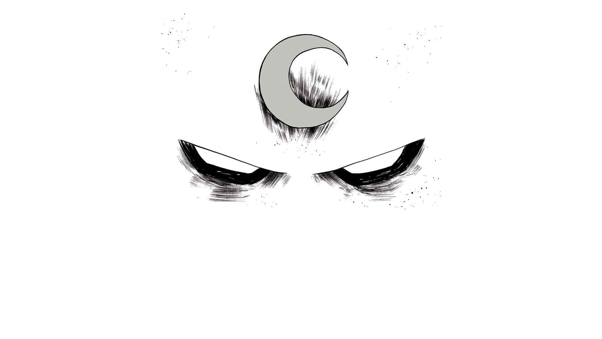 cartoon/comic, bw, 1080P, hd, marvel, white, knight, moon, HD Wallpaper