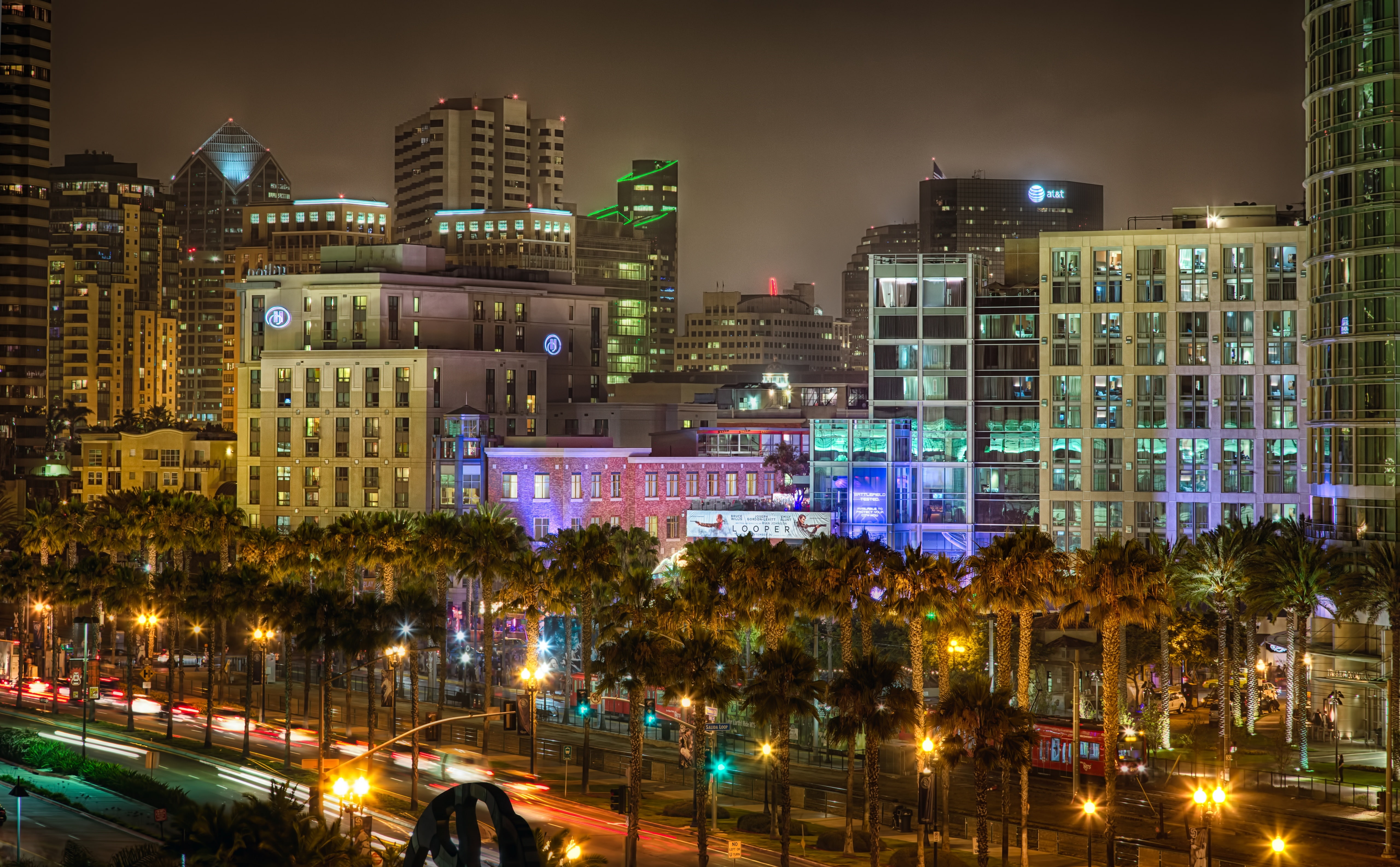 residential district, 5K, glowing, sandiego, Building, Architecture, California, tall - high, office building exterior, Comic, illuminated, comiccon, canon5dmarkiii, HD Wallpaper