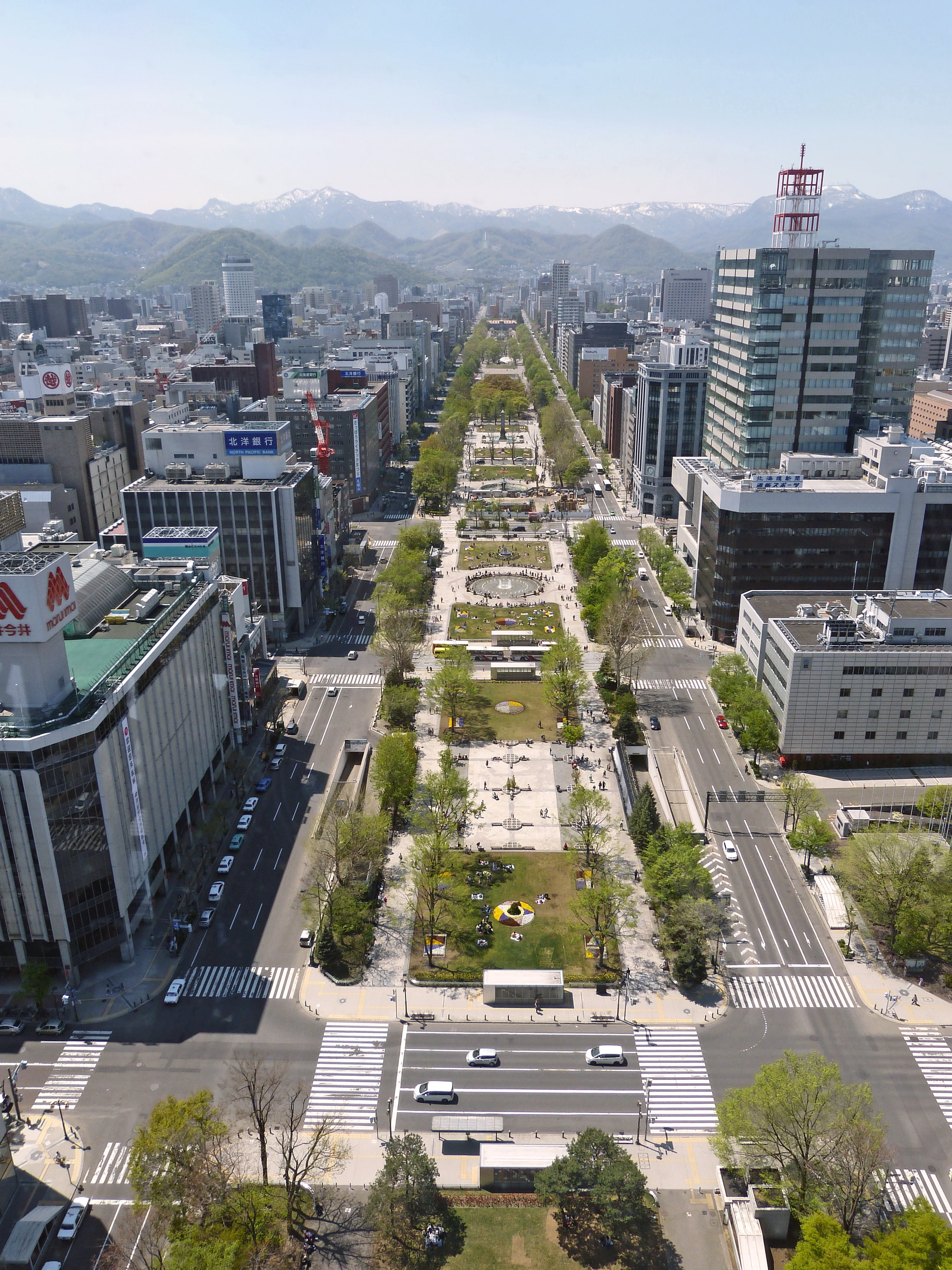 skyscraper, urban, city, transportation, uSA, sapporo, japan, urban Skyline, high angle view, urban Scene, built structure, scape, street, aerial View, Phone HD Wallpaper