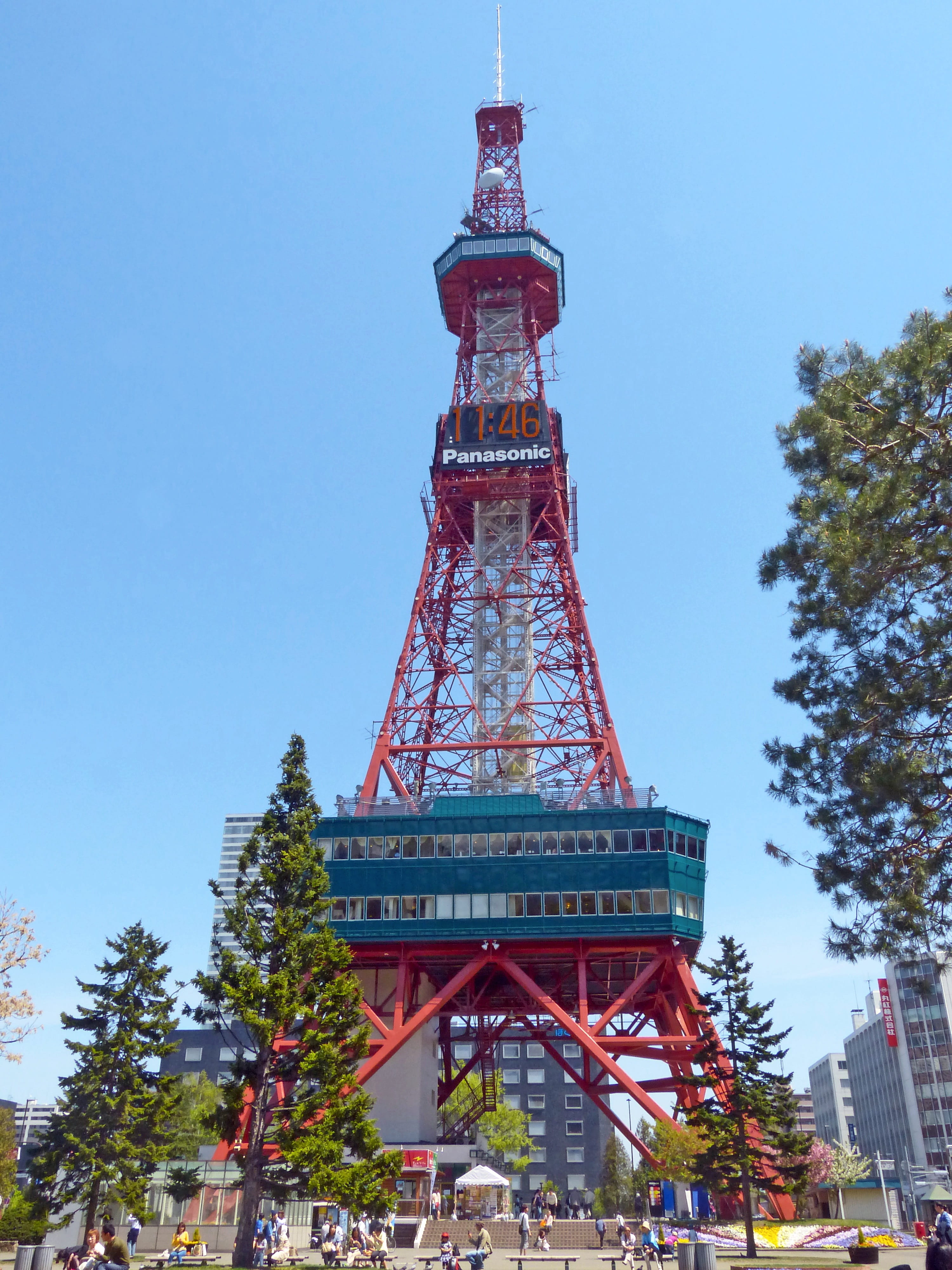 tall - high, Architecture, low angle view, landmark, steel, sky, city, day, clear sky, travel destinations, no people, tower, red, 4K, transmission, tv tower, Phone HD Wallpaper