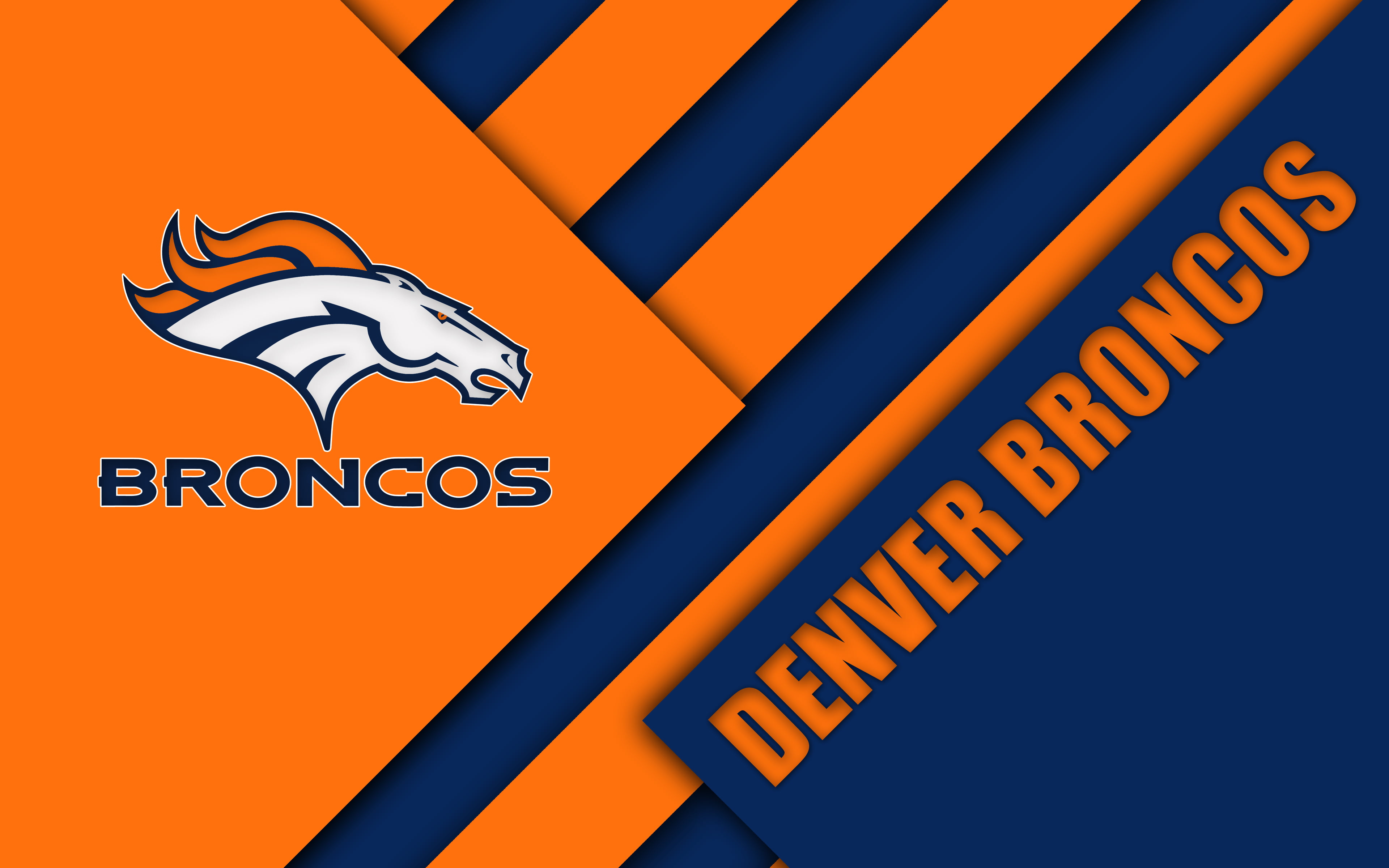 Football, Denver Broncos, Emblem, NFL, 4K, Logo, HD Wallpaper