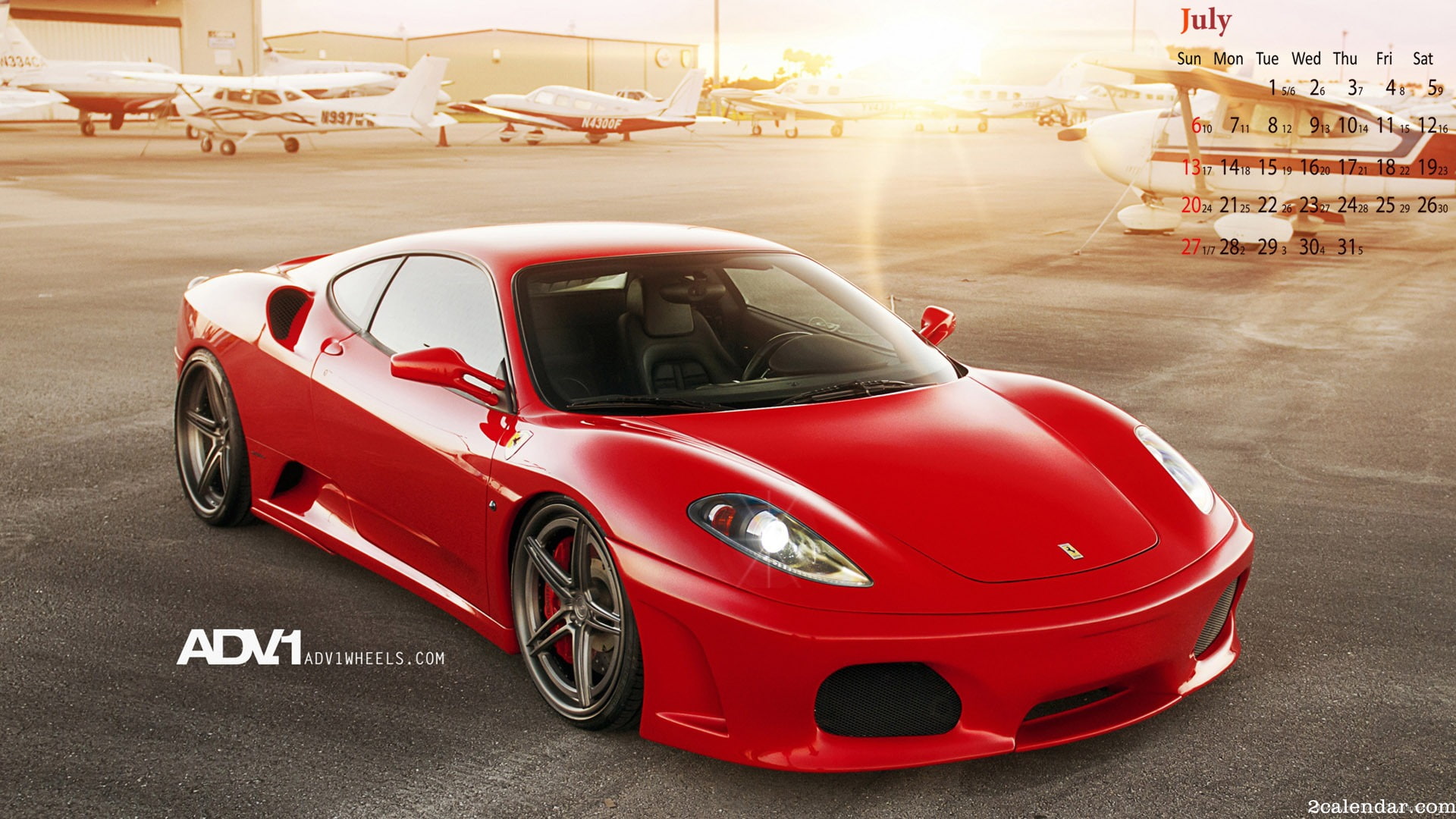1080P, city, architecture, land vehicle, motion, nature, lens flare, outdoors, communication, ferrari, calendar, red, no people, street, hd, sports, sunset, HD Wallpaper