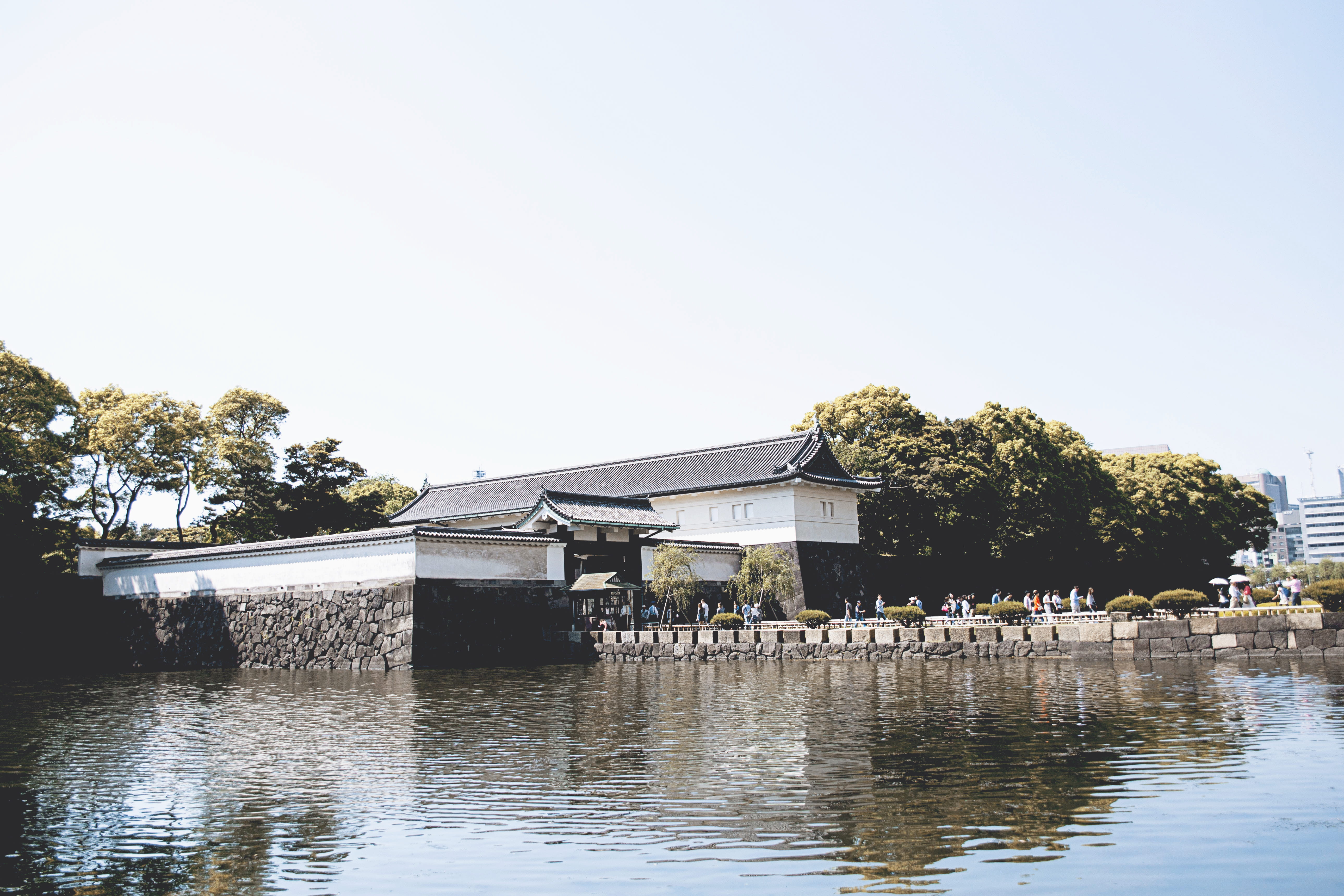 garden, waterfront, lake, day, japan, tree, pond, copy space, built structure, royal, architecture, travel, no people, house, residential district, building exterior, HD Wallpaper