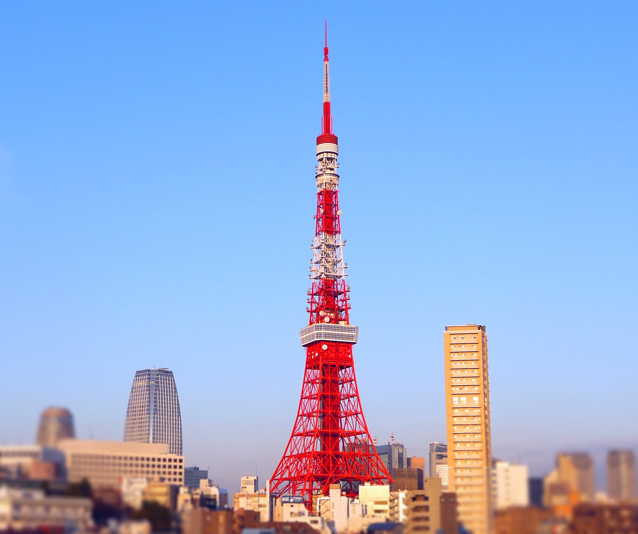 1080P, blue, red, travel destinations, outdoors, capital high, built structure, white, symbol, tokyo tower, japan, antomasako, minato-ku, popular, metal, HD Wallpaper