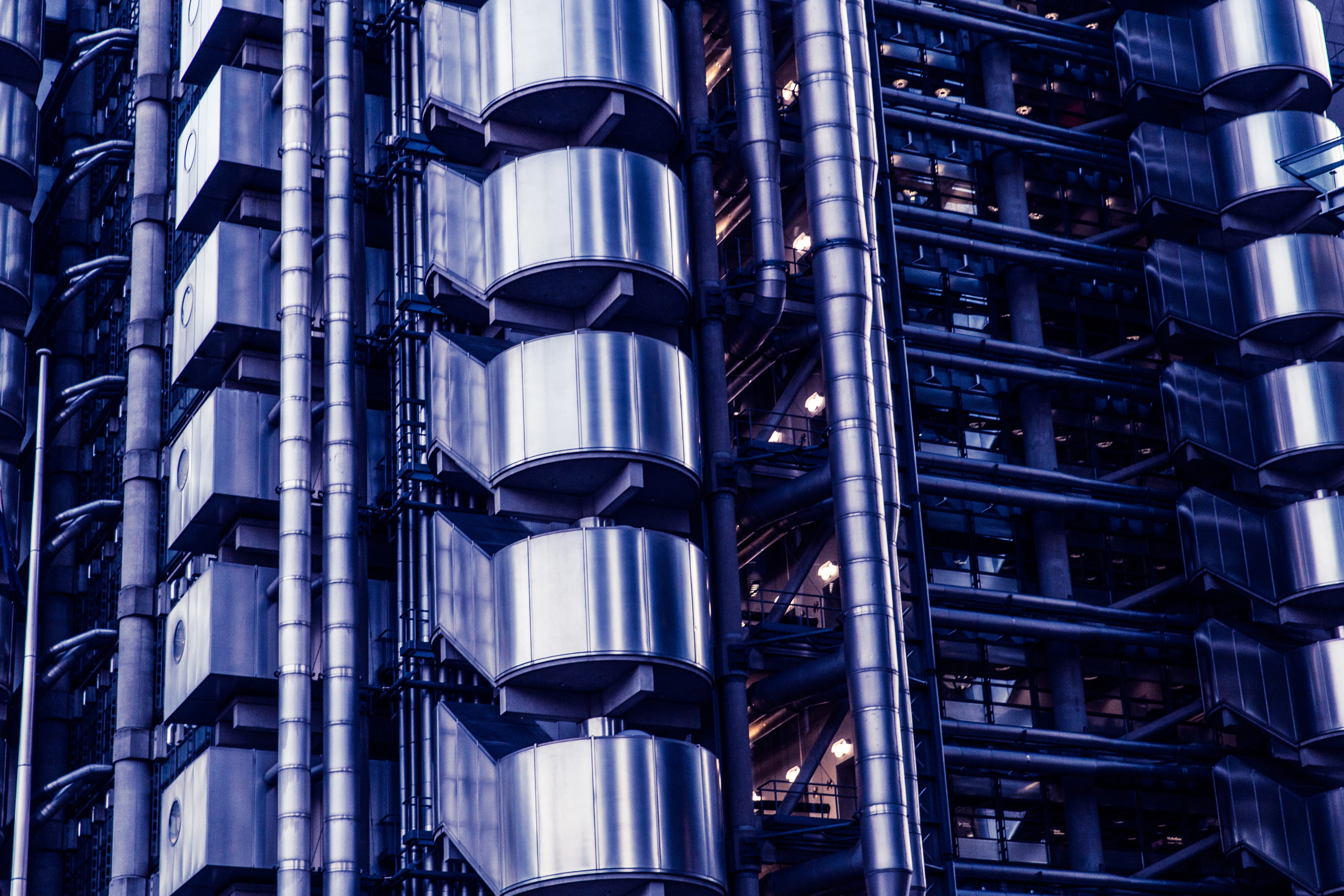 modern, backgrounds, low angle view, reflection, london, construction Industry, industry, architectural, futuristic, no People, pipe - tube, architecture, HD Wallpaper