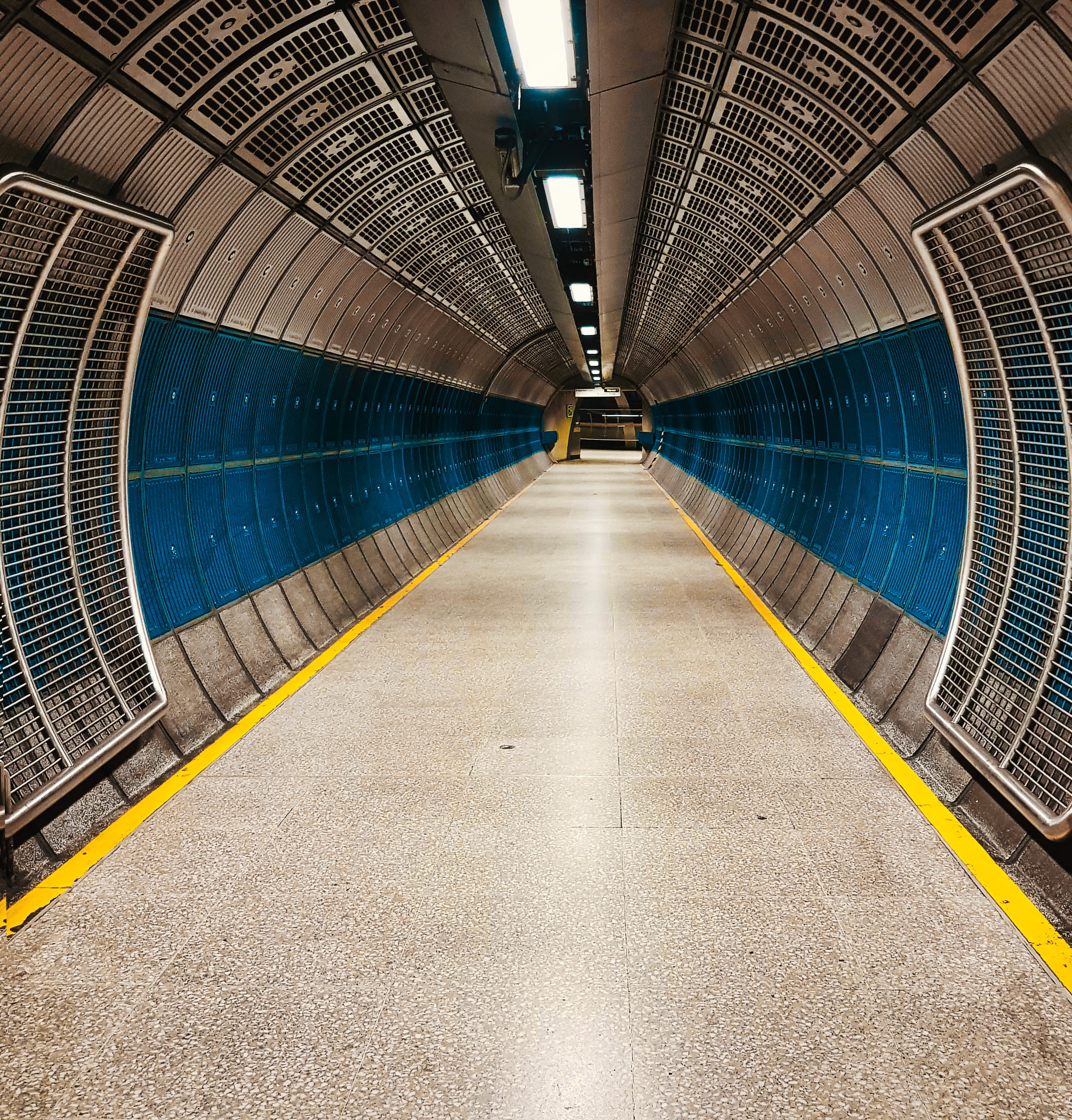 public transportation, wall - building feature, Tube, built structure, tile, concrete, flooring, Architecture, no people, indoors, London, lighting equipment, Phone HD Wallpaper