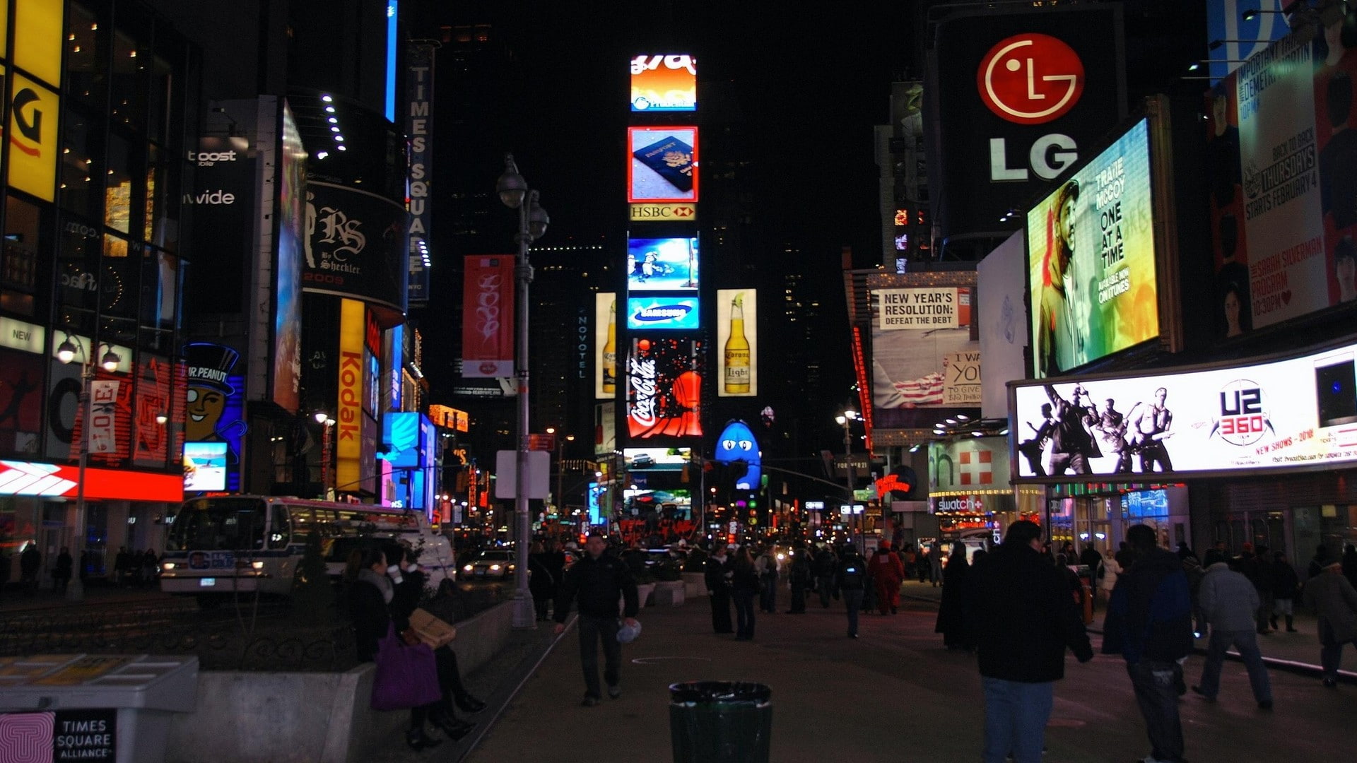 1080P, Times Square, HD Wallpaper