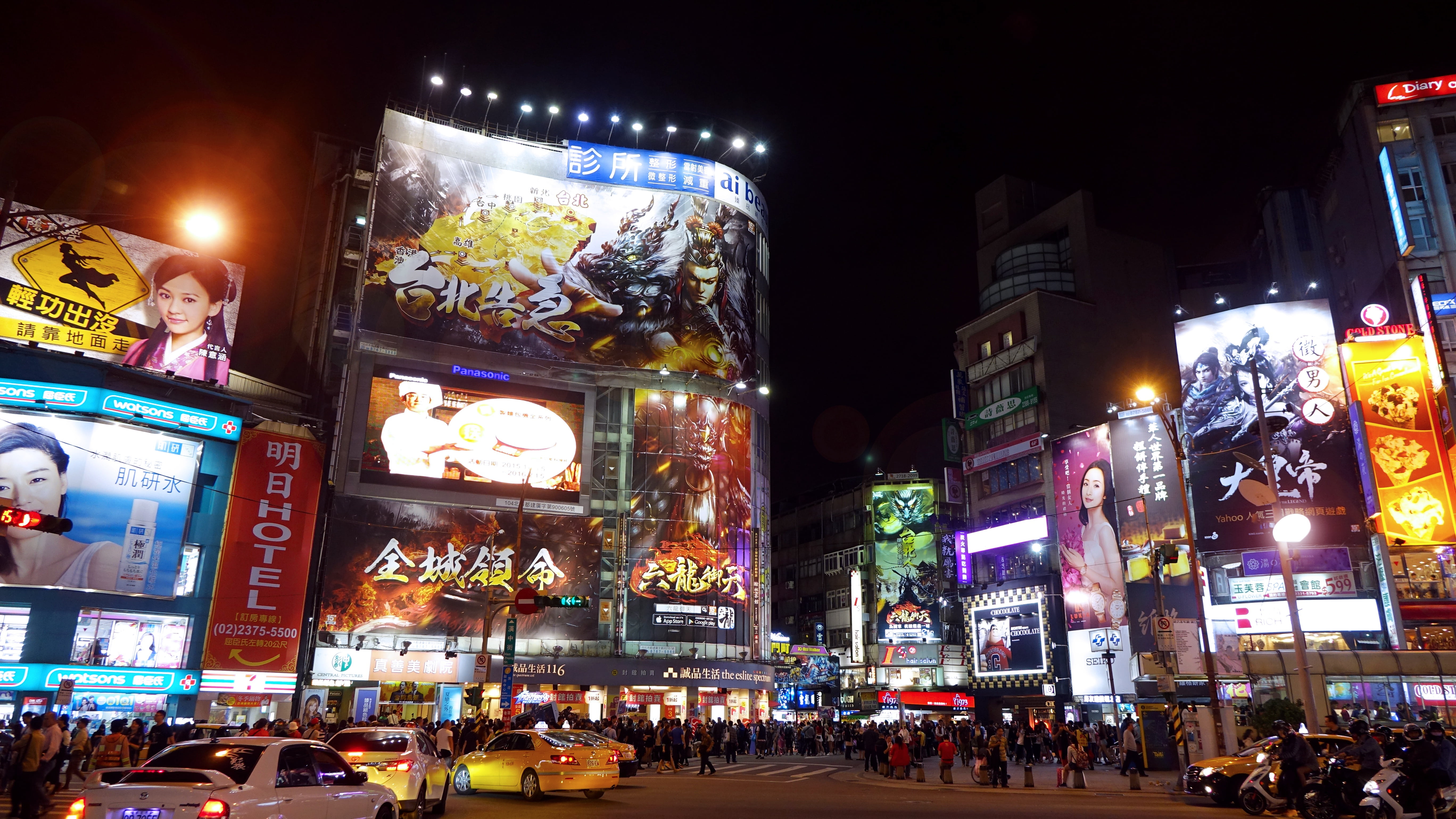 built structure, neon, shopping, billboard, taiwan, rise, travel, taipei, evening, advertisement, transportation, building exterior, architecture, lights, HD Wallpaper