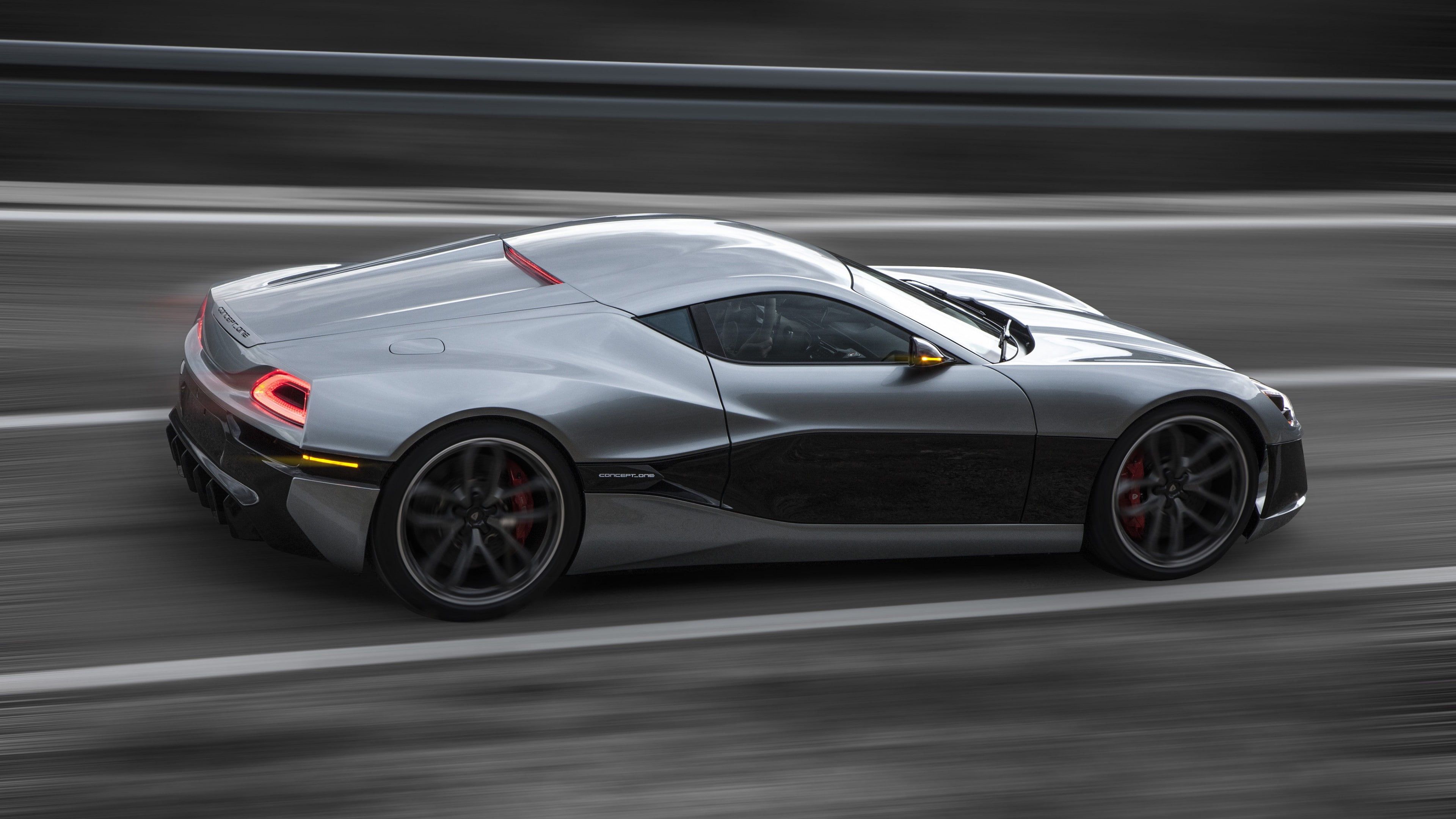 silver, Geneva Auto Show 2016, Rimac Concept One, 4K, gray, coupe, sport car, road, ultra-light super car, sports, HD Wallpaper