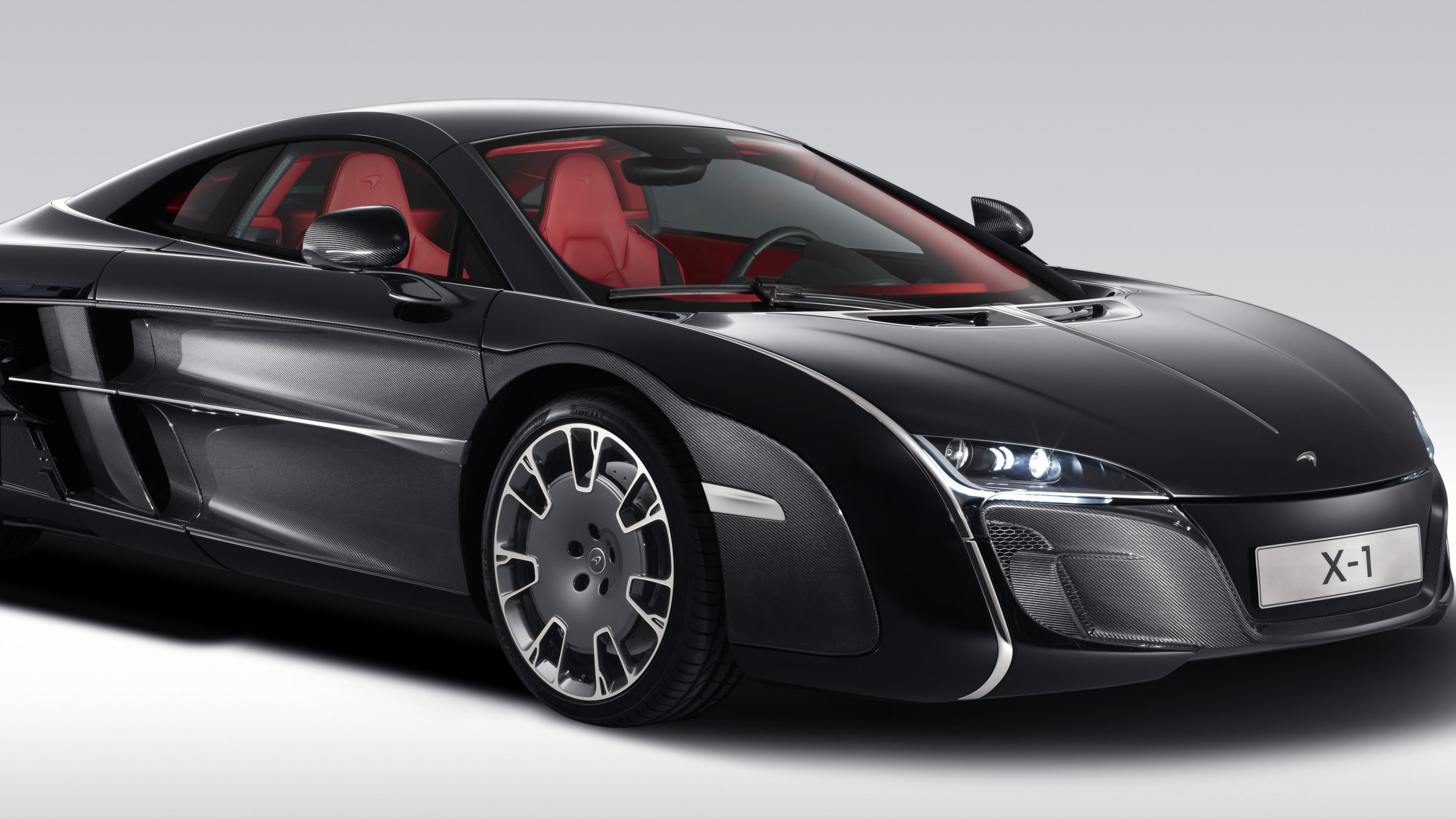 speed, luxury cars, side, coupe, 2015 Detroit Auto Show. NAIAS, 4K, sports car, concept, McLaren X-1, McLaren, sports, black, limited edition, supercar, HD Wallpaper