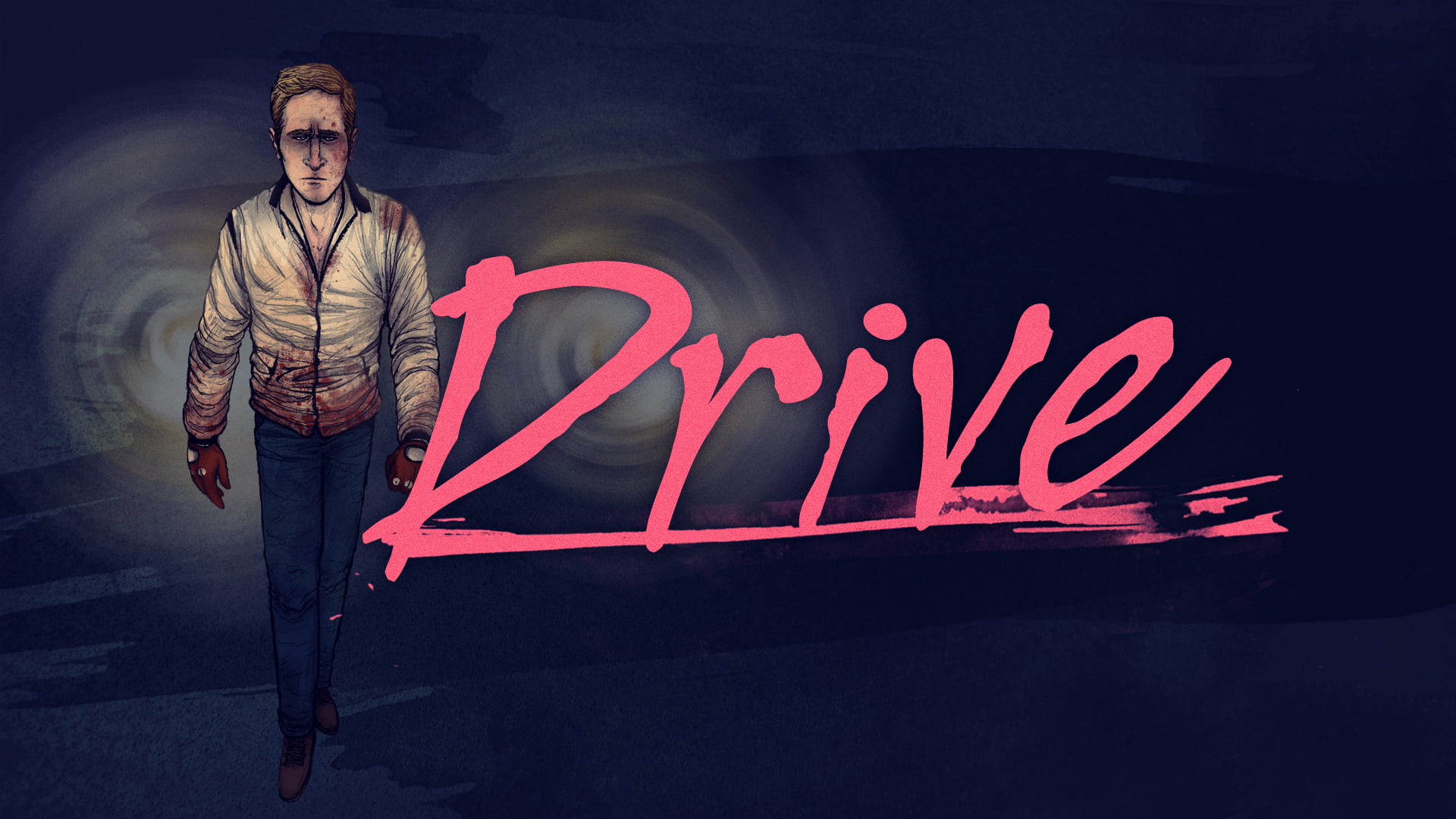 casual clothing, city, graffiti, males, young adult, nightlife, standing, illuminated, drive 2011, communication, 1080P, young men, men, neon, adult, movie Ryan Gosling, HD Wallpaper
