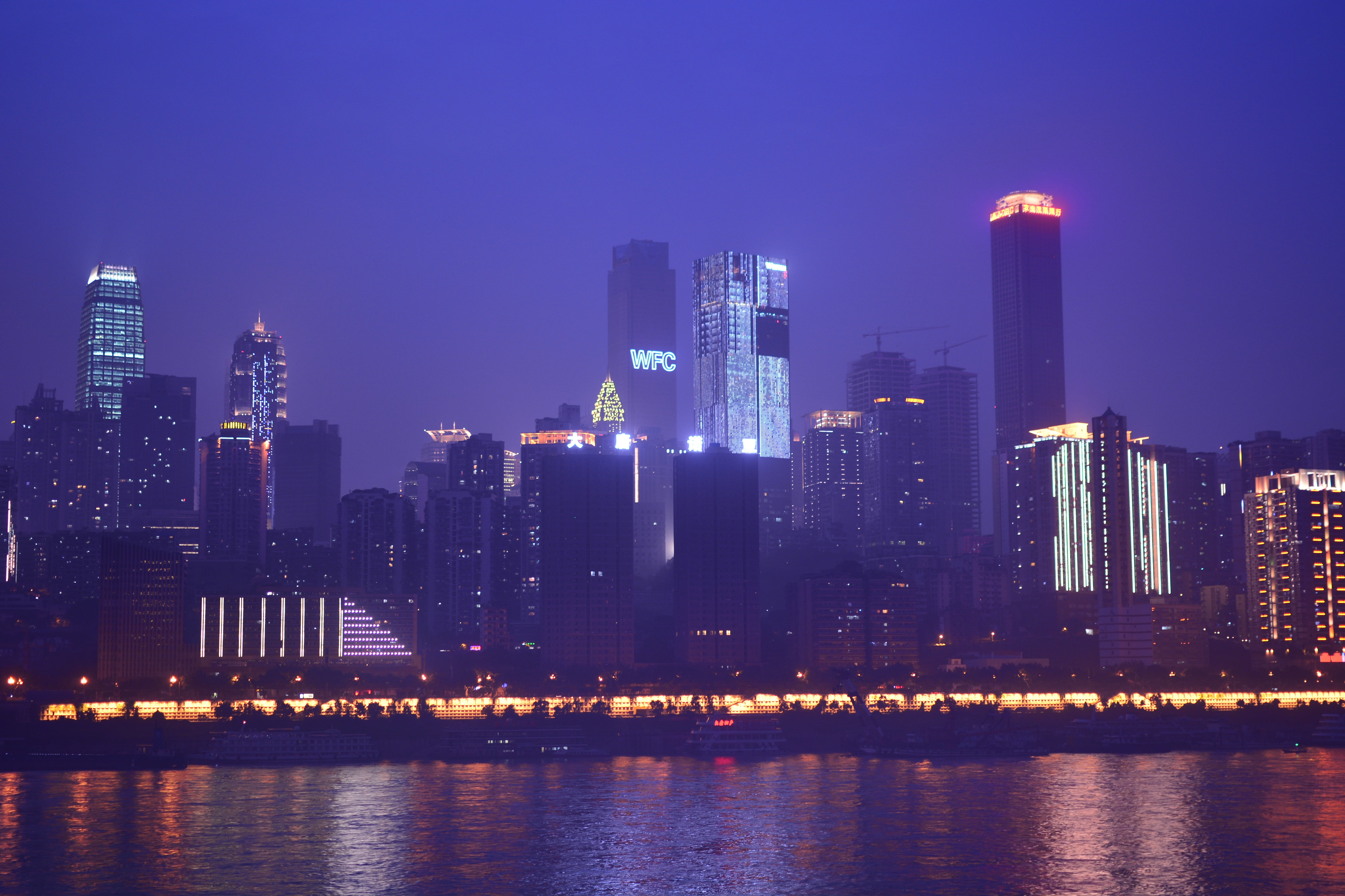 city life, water, city, building exterior, reflection, office building exterior, financial district, urban skyline, cityscape, chongqing, new, bay, building, HD Wallpaper