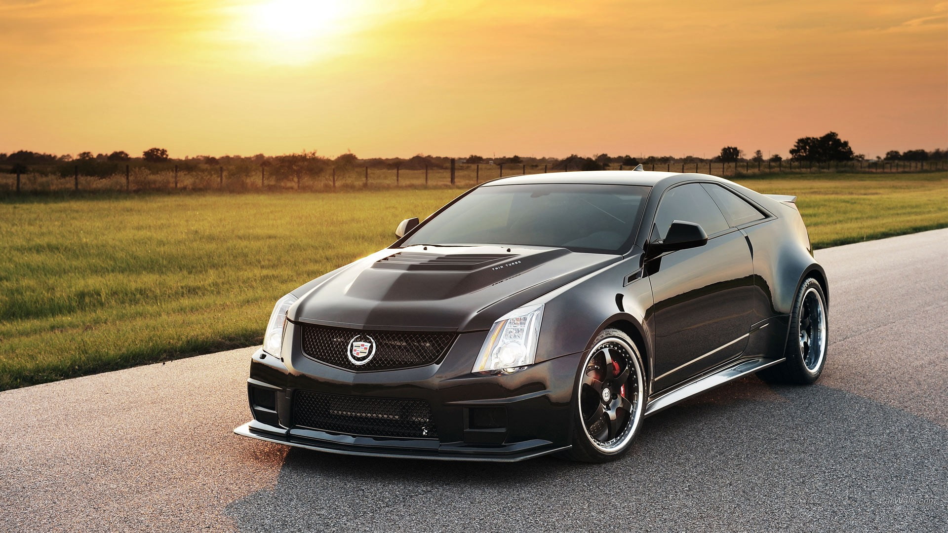 car, 1080P, Cadillac CTS-V, Cadillac, vehicle, black cars, HD Wallpaper