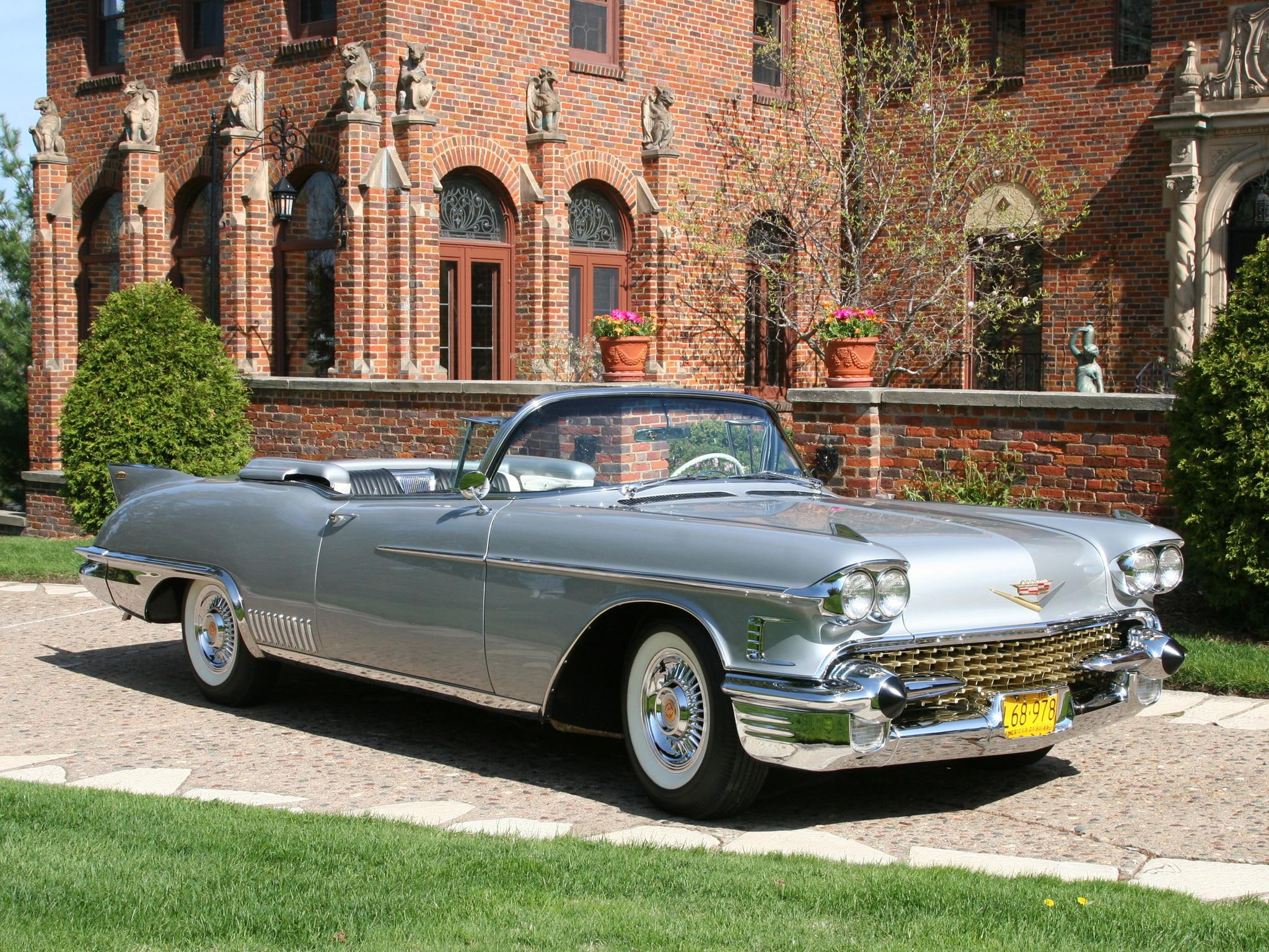 biarritz, gray, roadster, cadillac, eldorado, cars, 1080P, HD Wallpaper