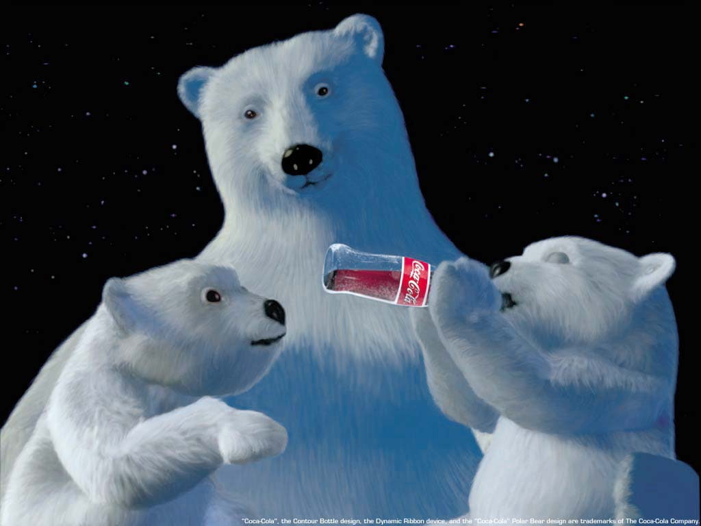 aircraft, Coca-Cola, hd, cocacola, x, polar, christmas, 480P, commercial, art, bears, Winter, HD Wallpaper