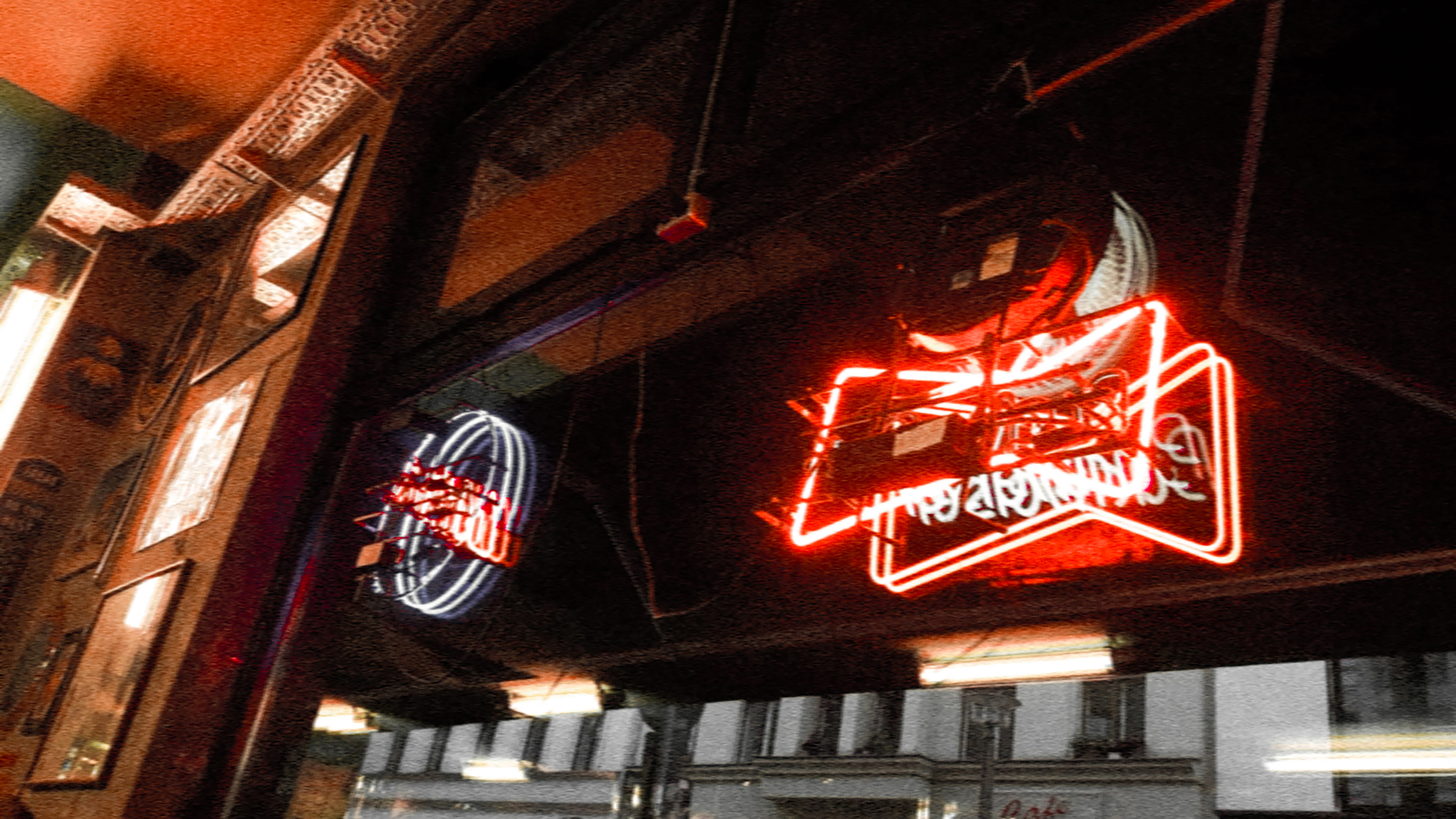 rocknroll, neon, germany, neonsign, communication, light, illuminated, commercial sign, food, city, lighting equipment, building exterior, business, night, HD Wallpaper