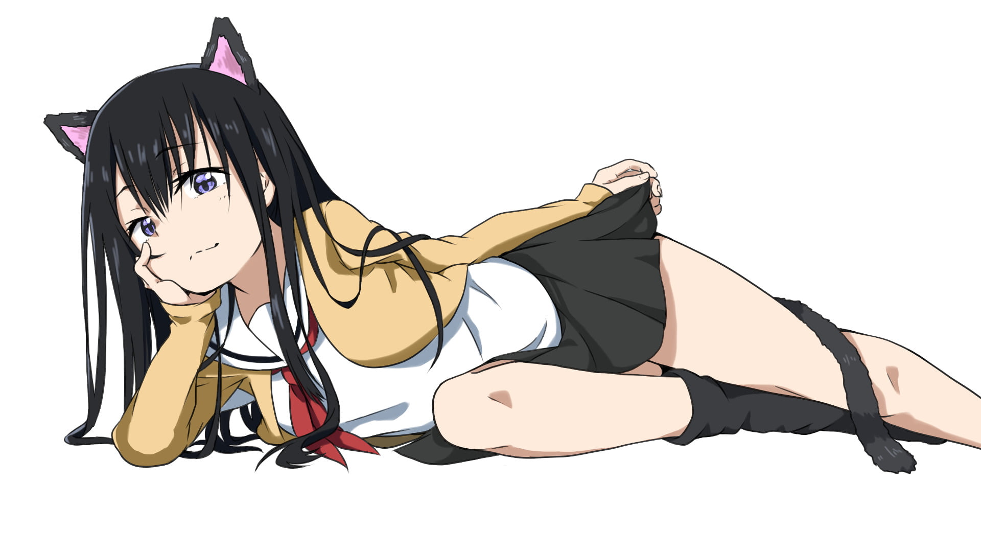 Koe No Katachi, still life, clothing, high heels, cut out, close-up, shoe, white background, black color, Naoka Ueno, Anime, studio shot, copy space, fashion, HD Wallpaper