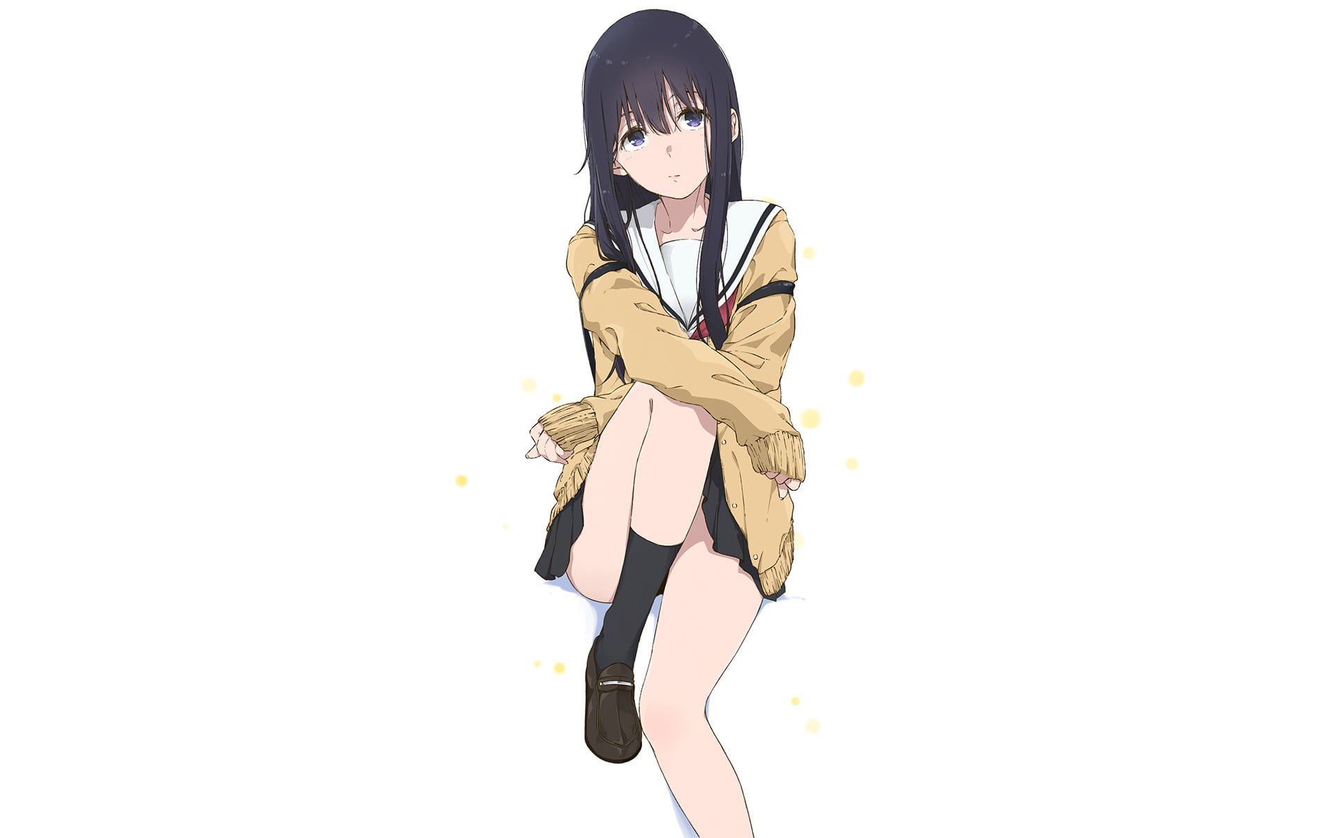 hair, hairstyle, studio shot, women, Koe No Katachi, casual clothing, copy space, white background, obscured face, Anime, one person, Naoka Ueno, lifestyles, HD Wallpaper