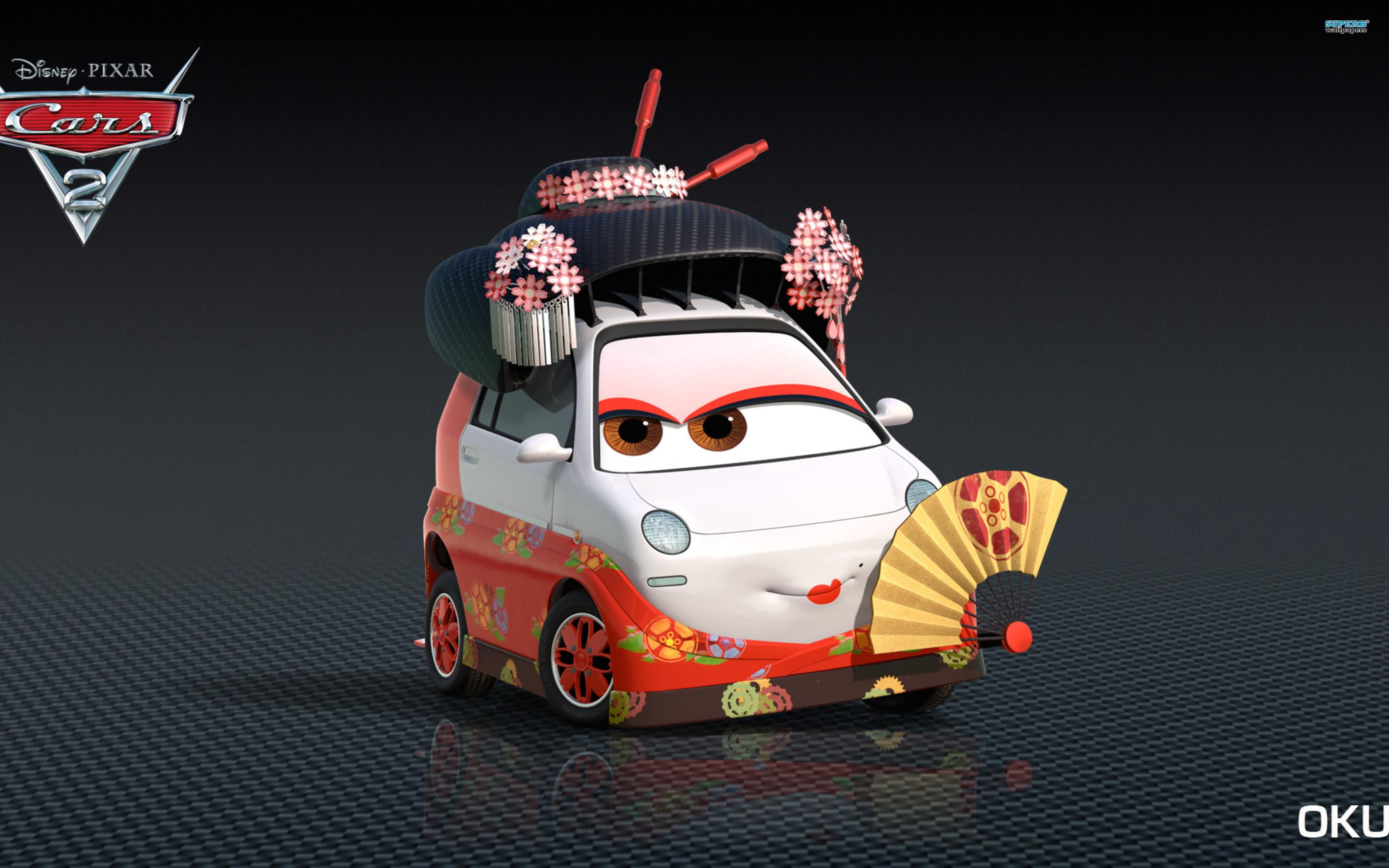 okuni, cars, 2K, character, movies, cartoons, cars 2, HD Wallpaper
