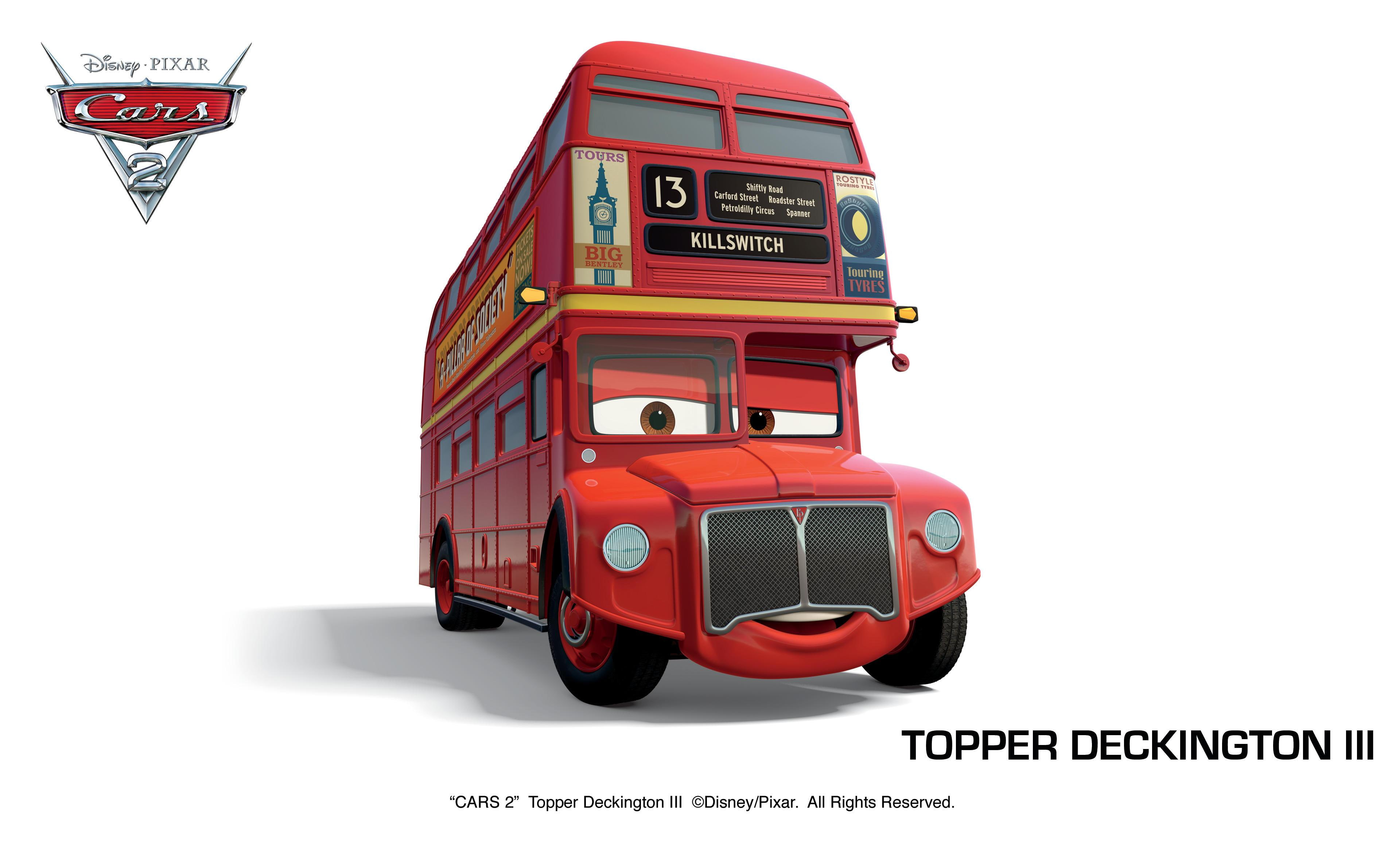 cars, cartoons, deckington, iii, topper, movies, cars 2, 4K, HD Wallpaper
