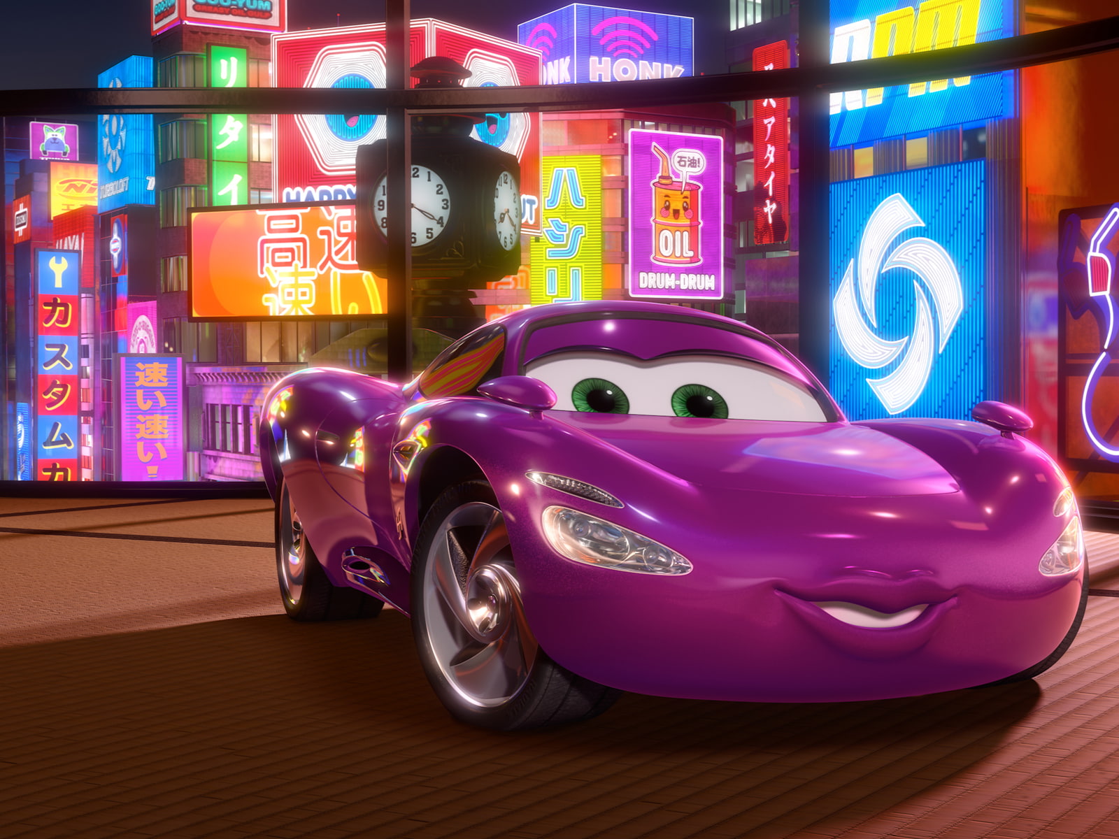 2011, number, text, Movie, land vehicle, night, car, holley, Cars, architecture, arts culture and entertainment, transportation, multi colored, glowing, HD Wallpaper