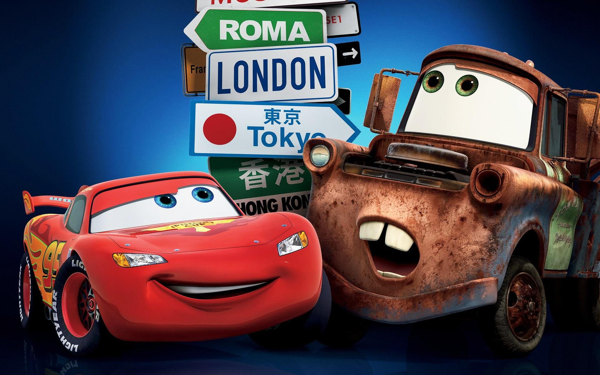 london, tokyo, cars, pixars movies, 1080P, HD Wallpaper