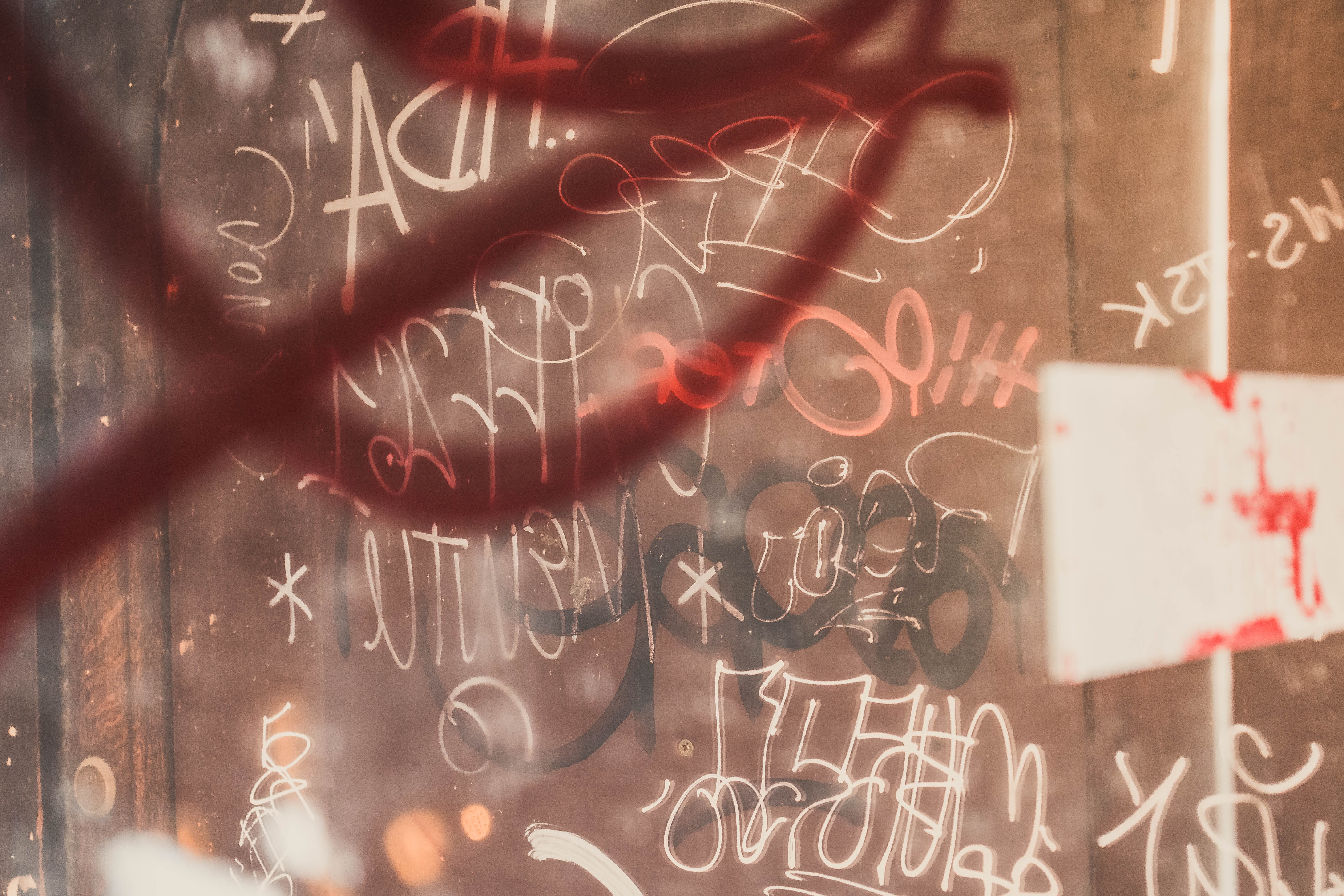 mirror, bokeh, abandoned, multicolored, paper, art and craft, heart shape, wall - building feature, day, wall, communication, old, graffiti, word, markings, HD Wallpaper