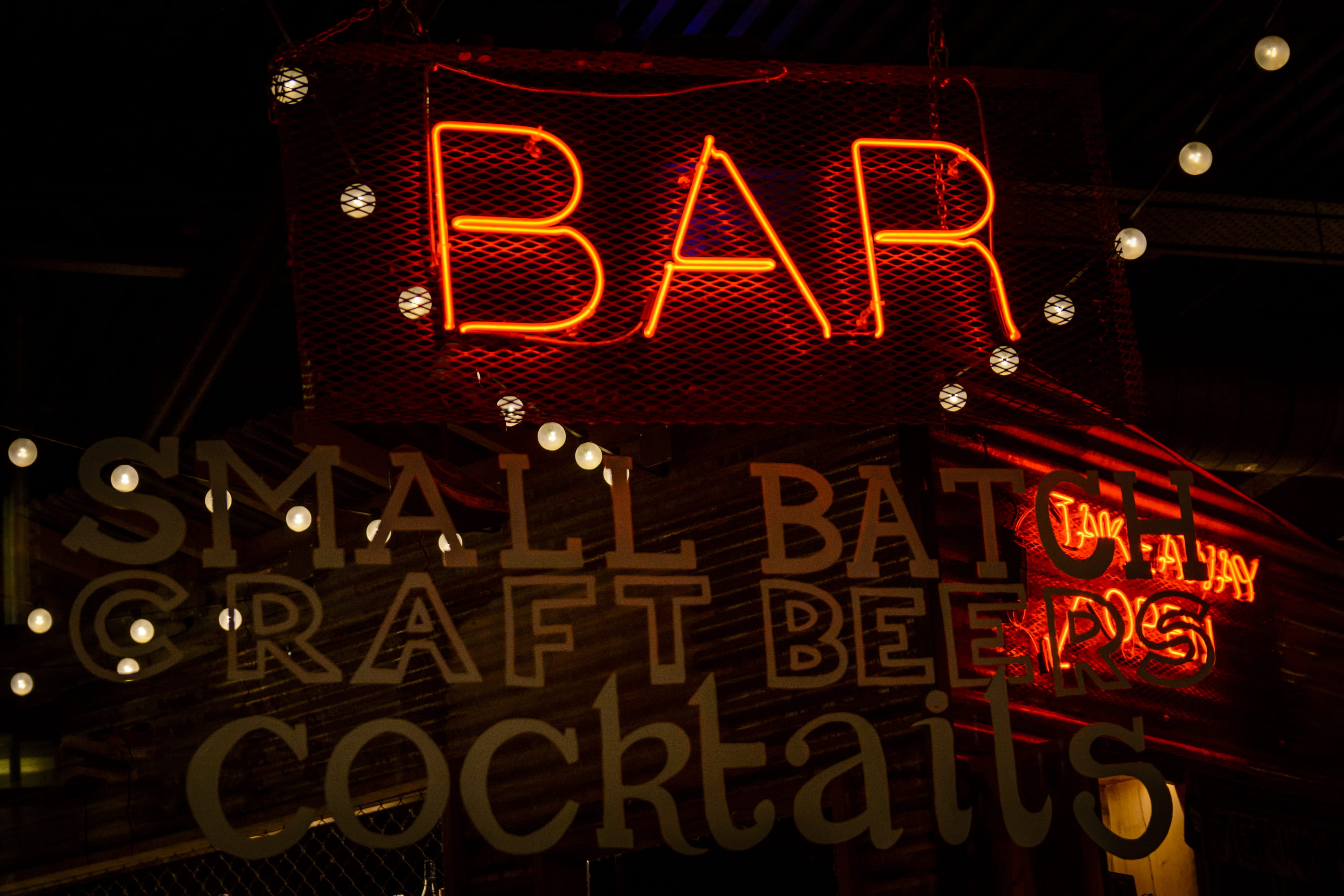 decoration, capital letter, sign, architecture, western script, glowing, hanging, neon, red, bar, light, orange, text, technology, no people, outdoors, HD Wallpaper