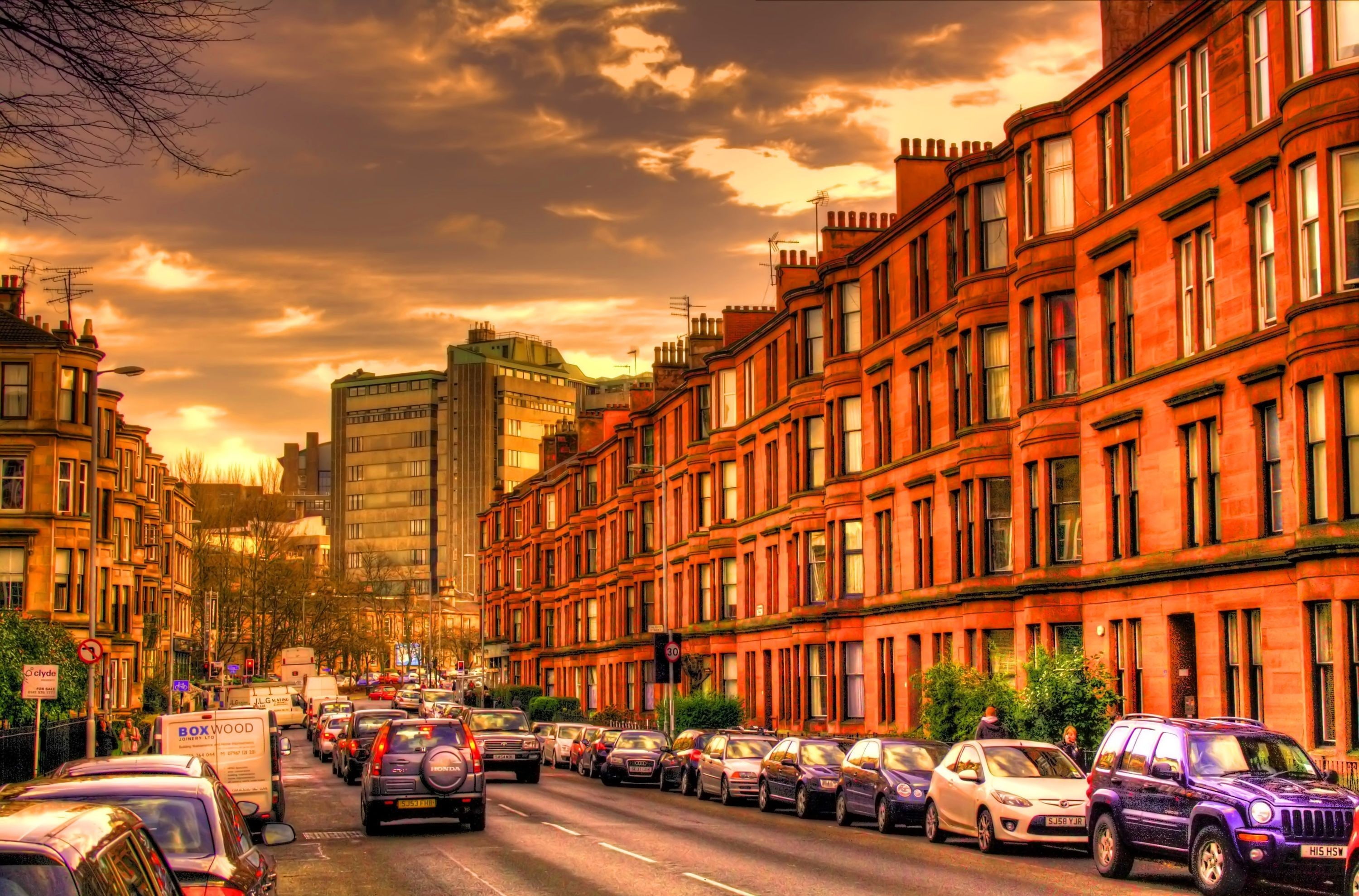 HDR, 2K, cityscape, street, city, HD Wallpaper