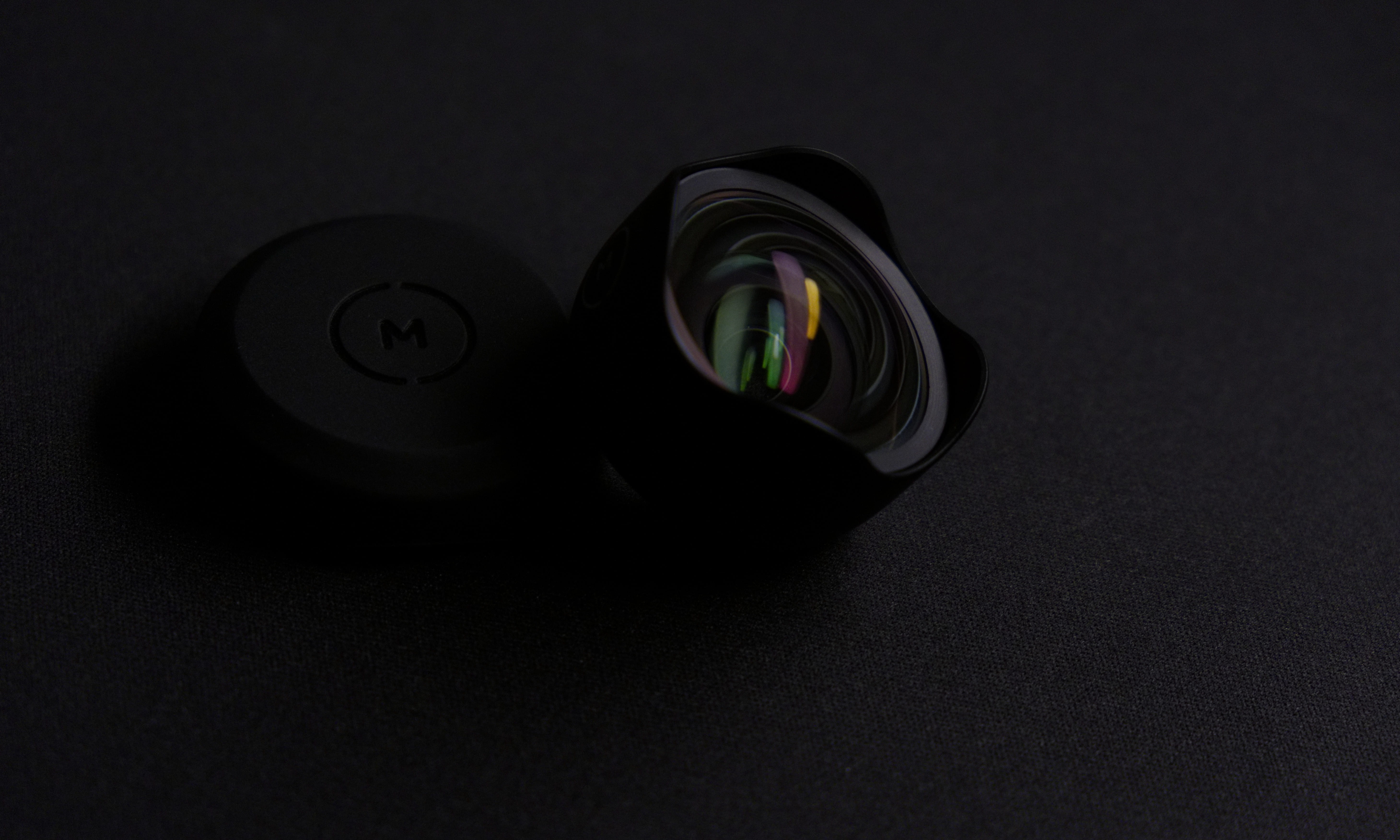 close-up, 5K, shape, reflection, phone lens, indoors, camera, black background, no people, high angle view, technology, power supply, lens - optical instrument, HD Wallpaper