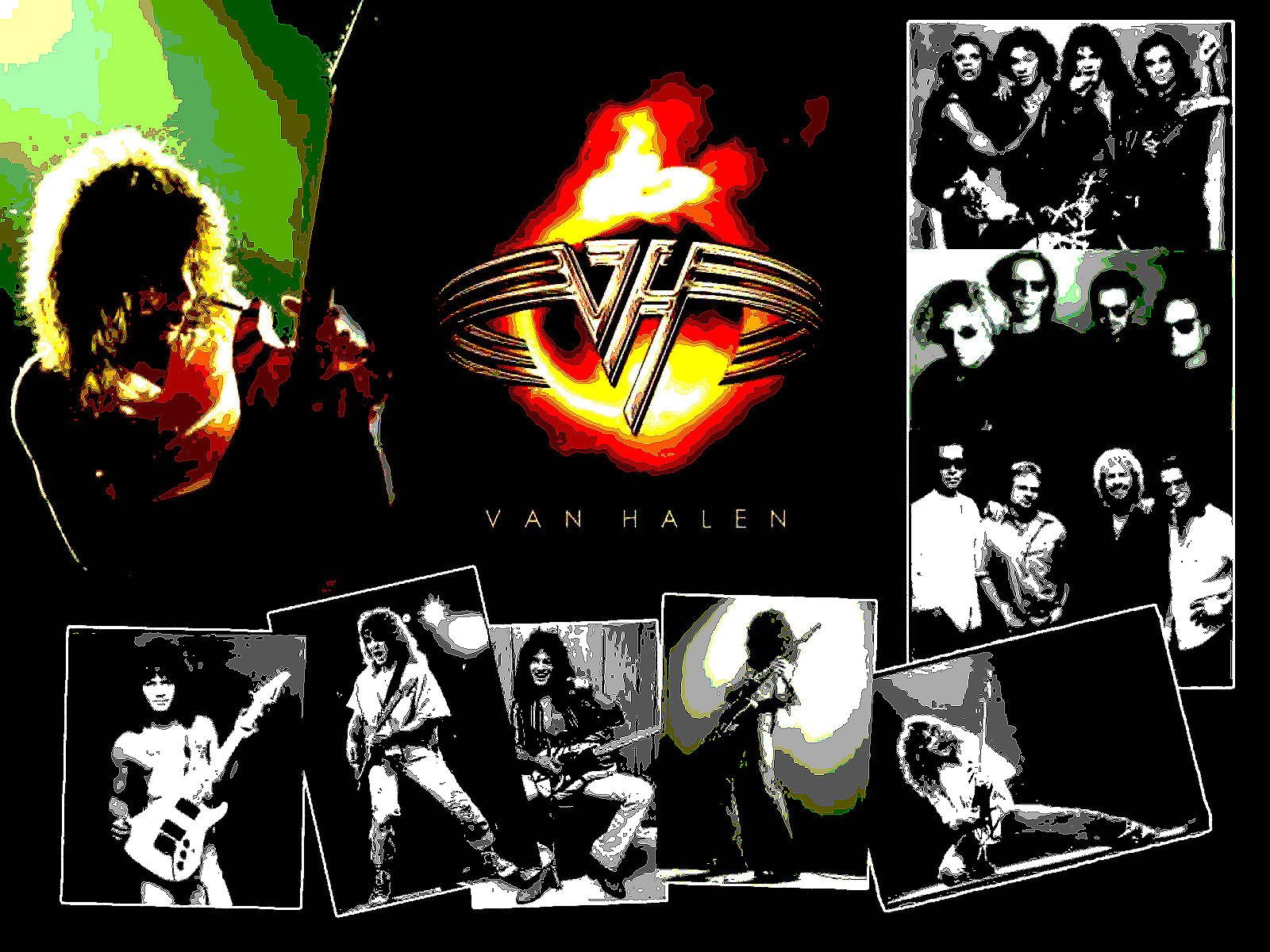 heavy, 720P, halen, hard, classic, metal, van, guitar, poster, rock, HD Wallpaper