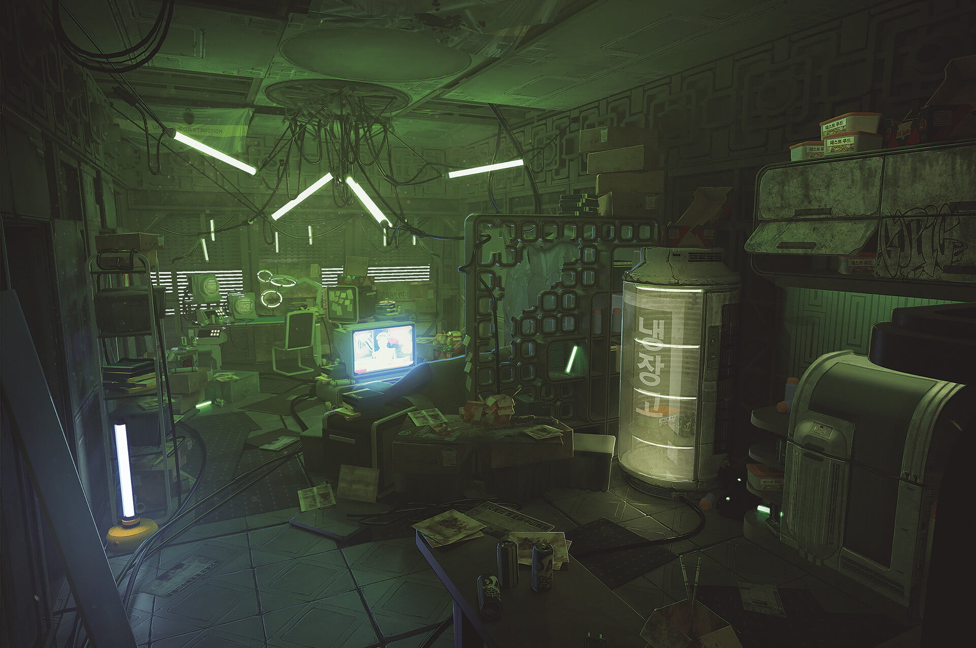 cyberpunk, Albert Ramon Puig, 1080P, futuristic, HD Wallpaper