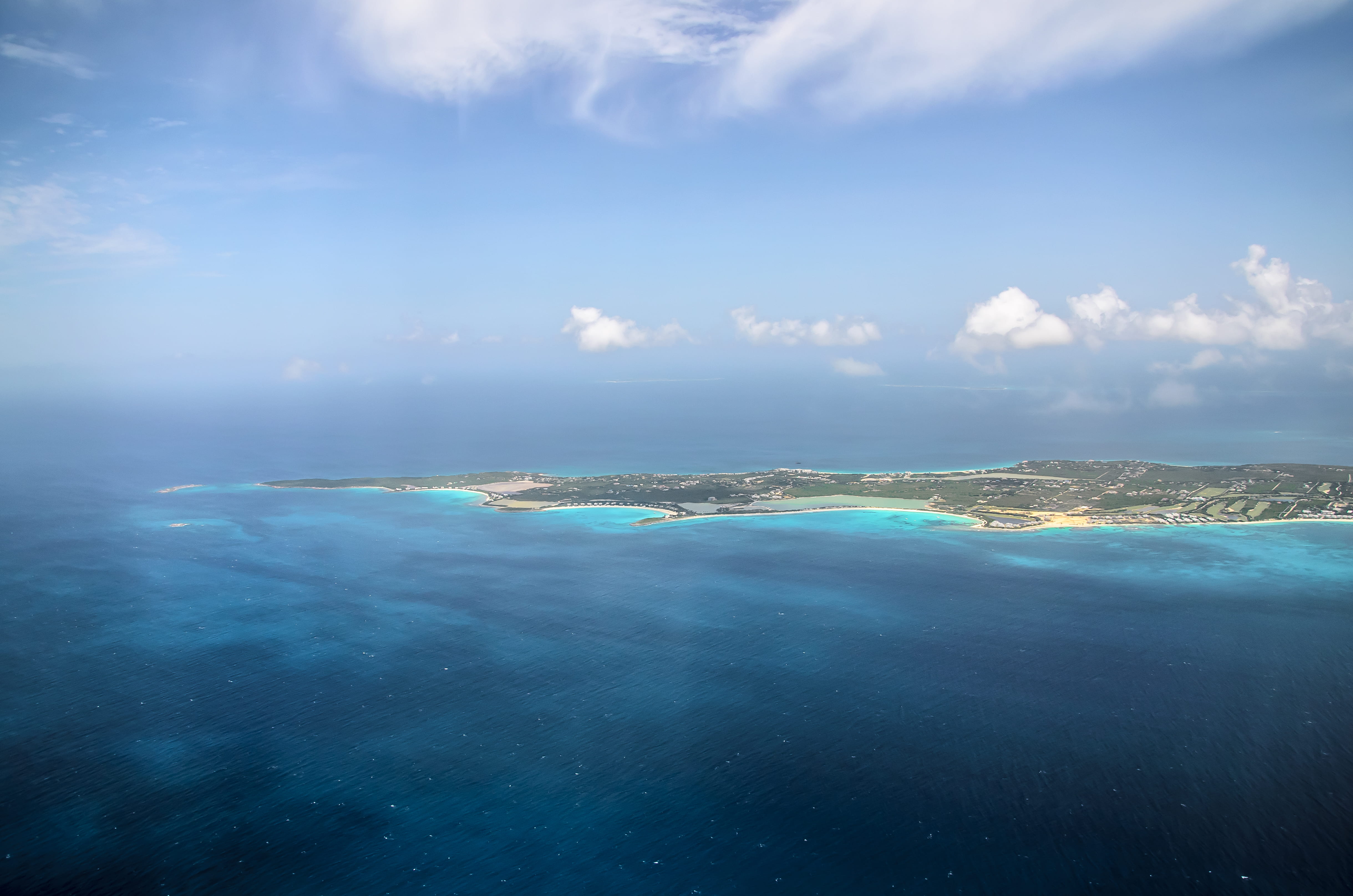 water, day, outdoors, st martin, 4K, coast, no people, anguilla, cloud - sky, land, sky, shoreline, ramon kagie, beauty in nature, st maarten, horizon over water, HD Wallpaper