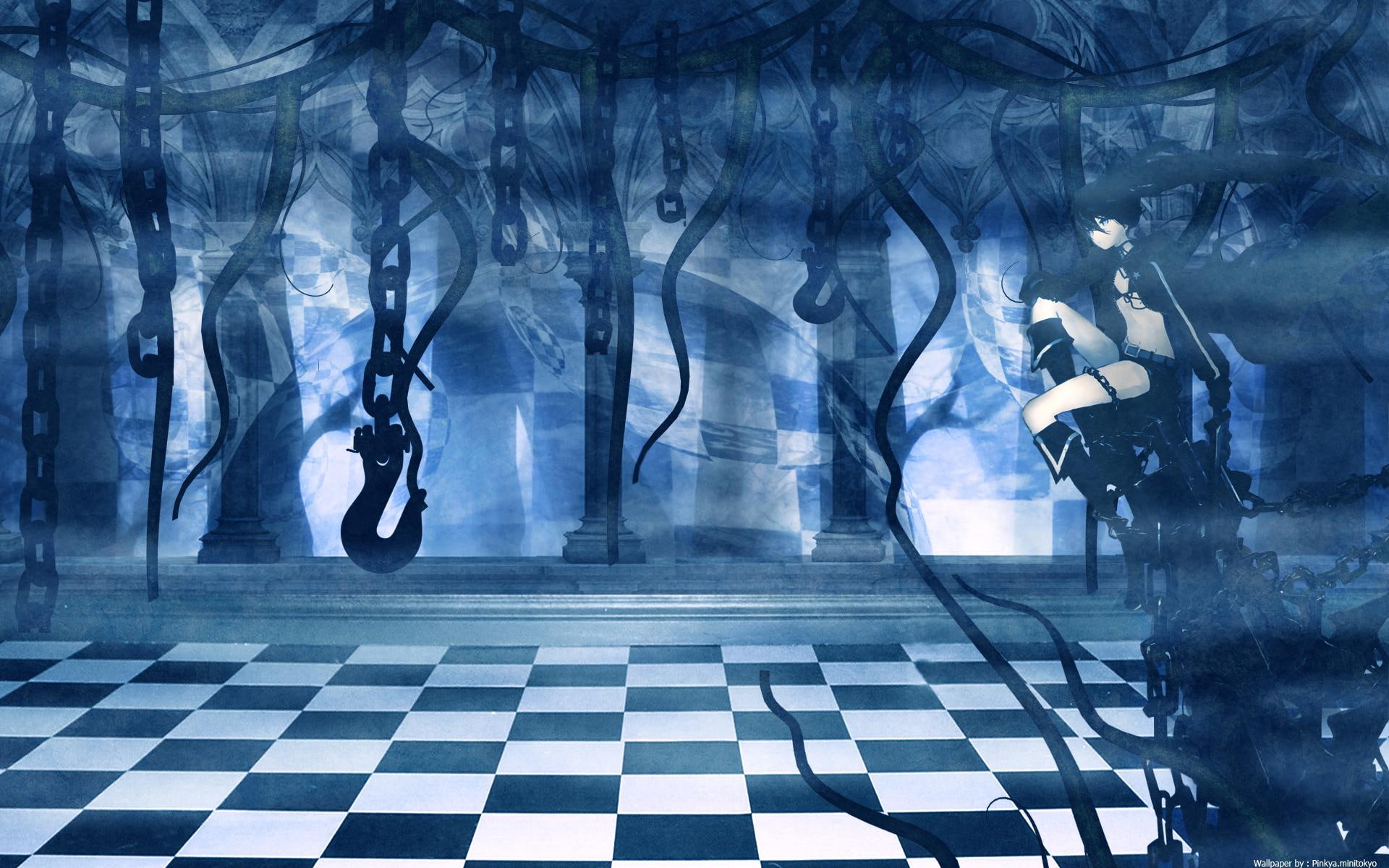 brs, 1080P, chain, dark, black-hair, HD Wallpaper