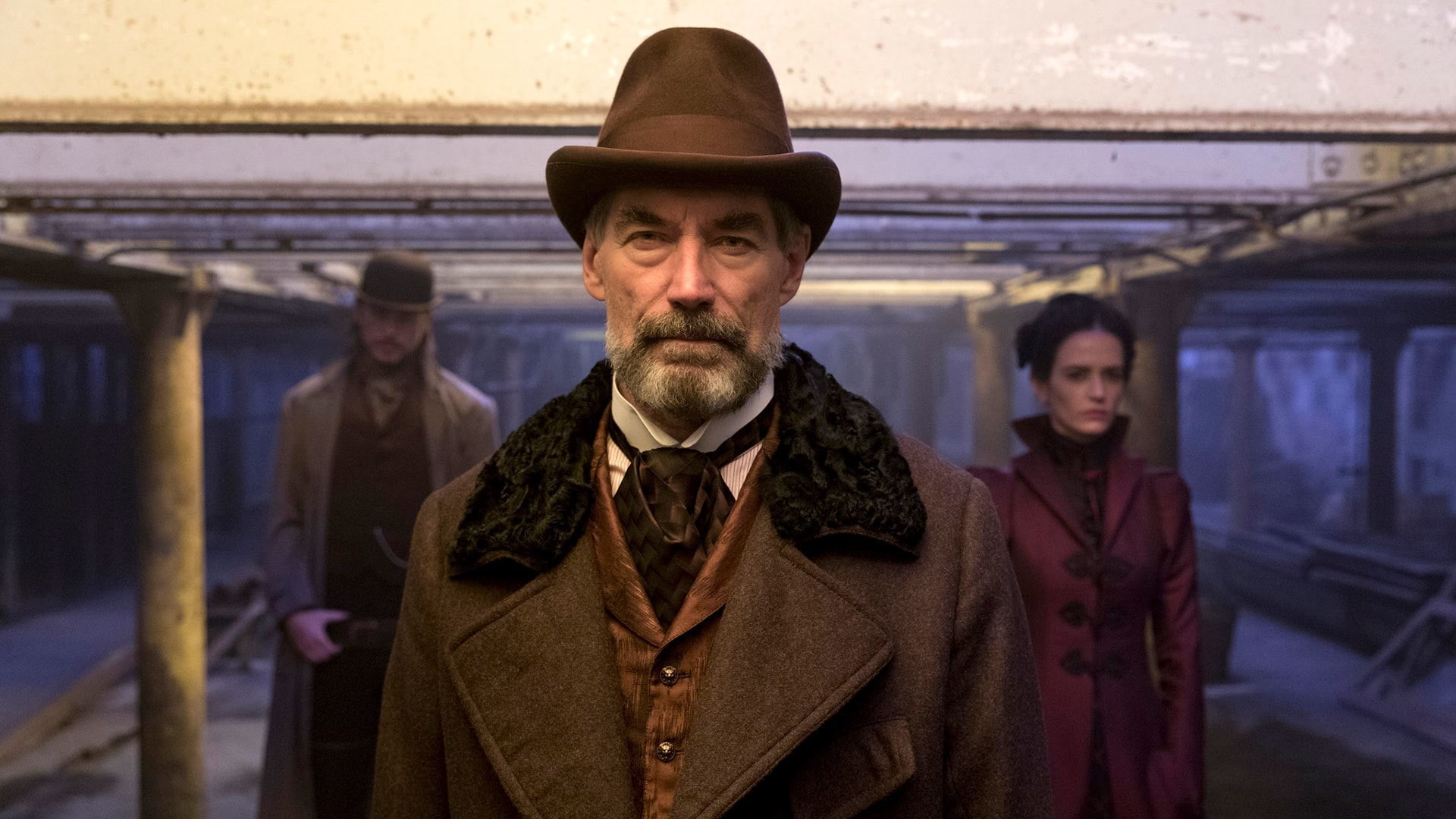 mature adult, portrait, facial hair, 1080P, warm clothing, clothing, penny dreadful, adult, waist up, men, focus on foreground, males, real people, winter, HD Wallpaper