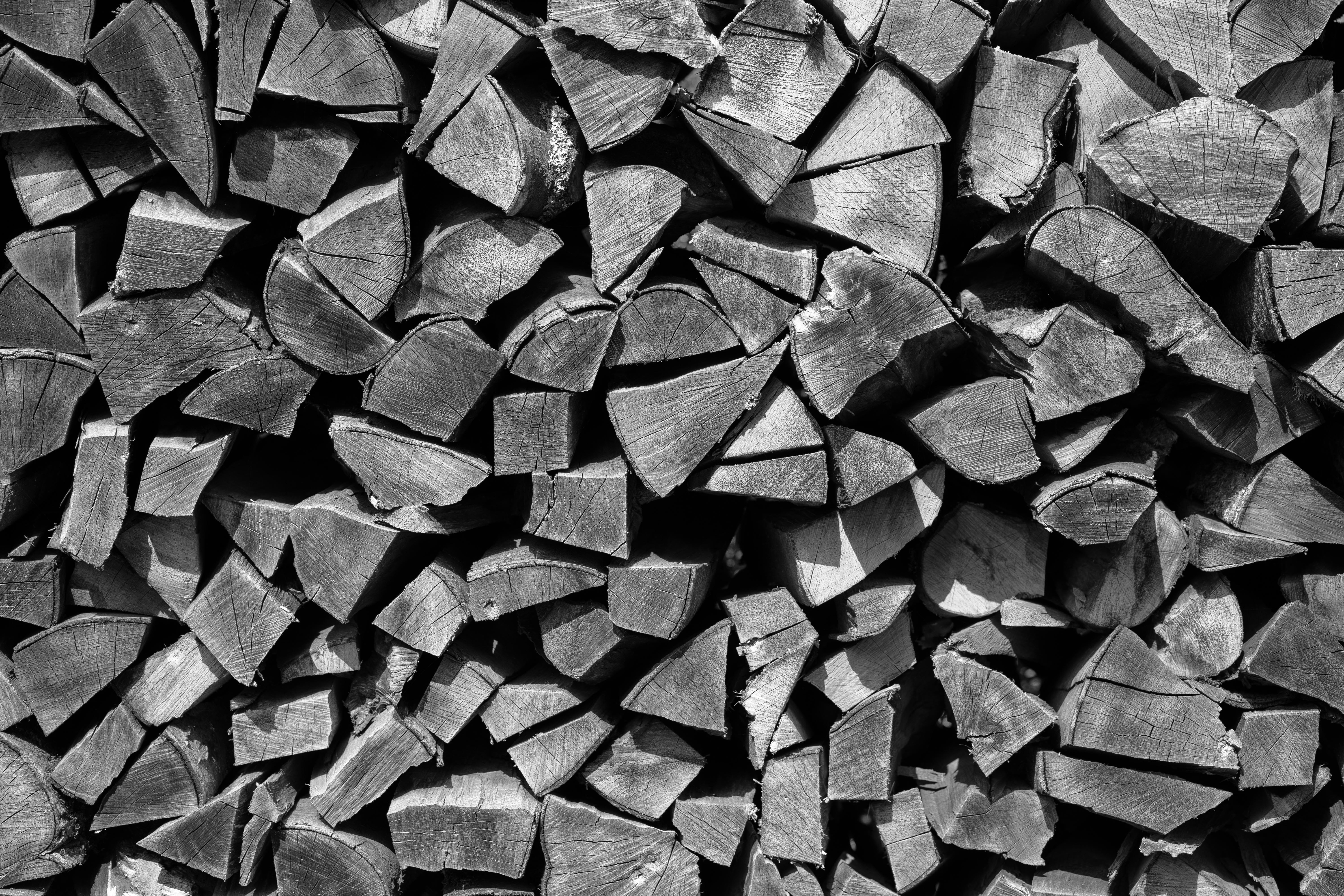 pile of wood, deforestation, background, large group of objects, firewood, firewood stack, wood - material, storage, strains, 5K, drawing, log, fuel and power generation, HD Wallpaper