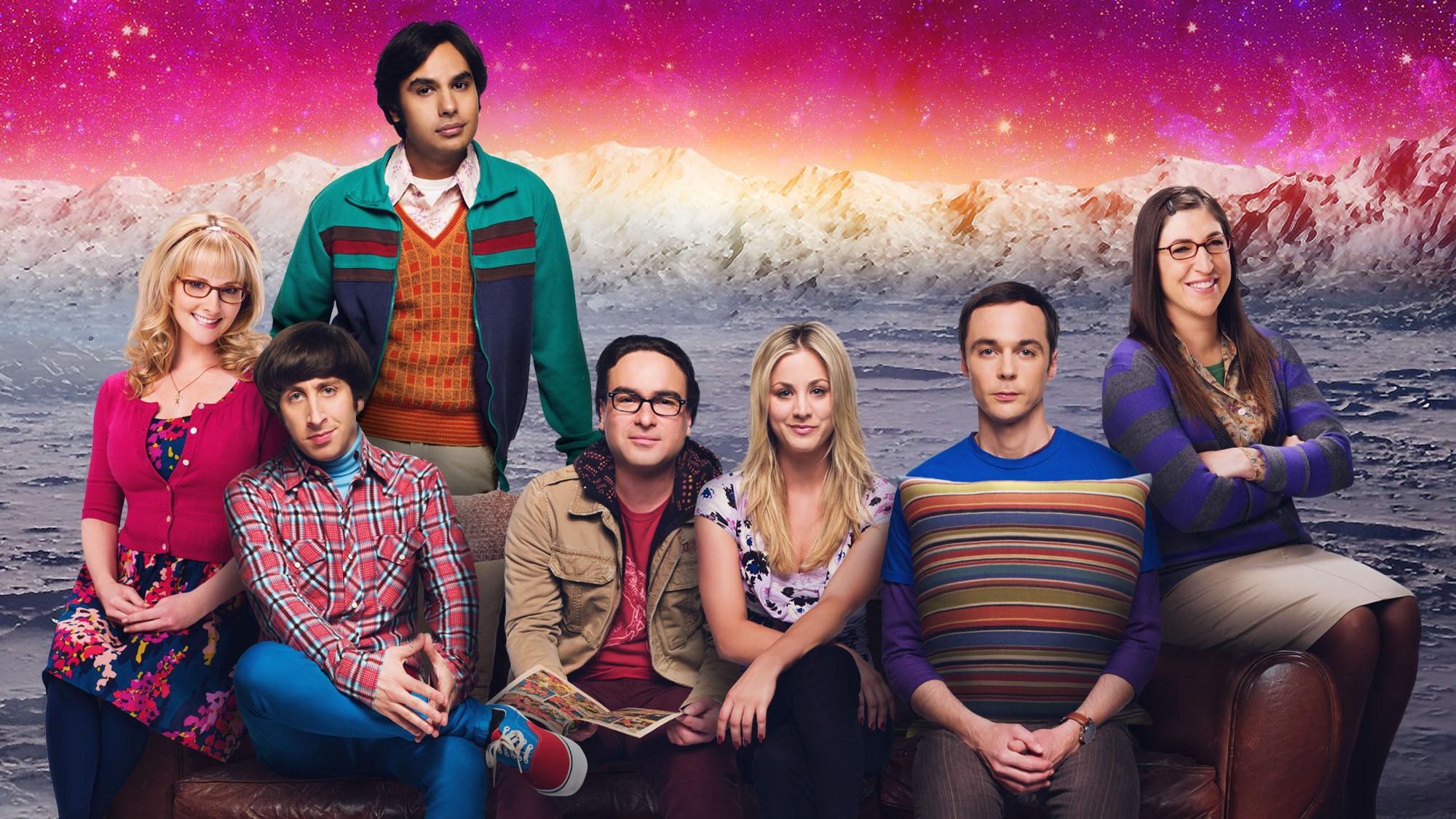 casual clothing, hd, sitting, friendship, looking at camera, the big bang theory, young men, people, three quarter length, leisure activity, togetherness, HD Wallpaper