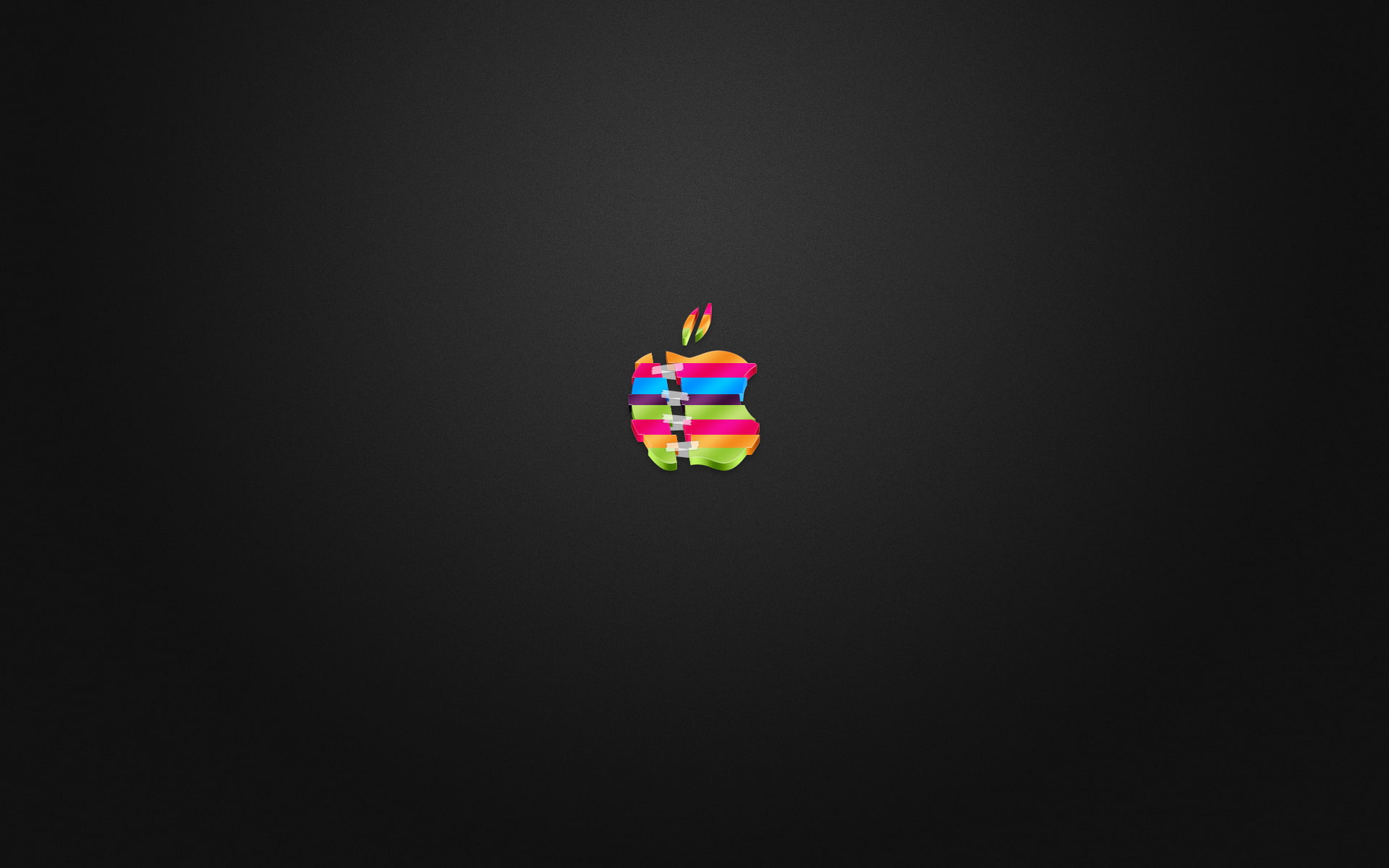 glued, Scotch, color, cut, 1080P, apple, logo, HD Wallpaper