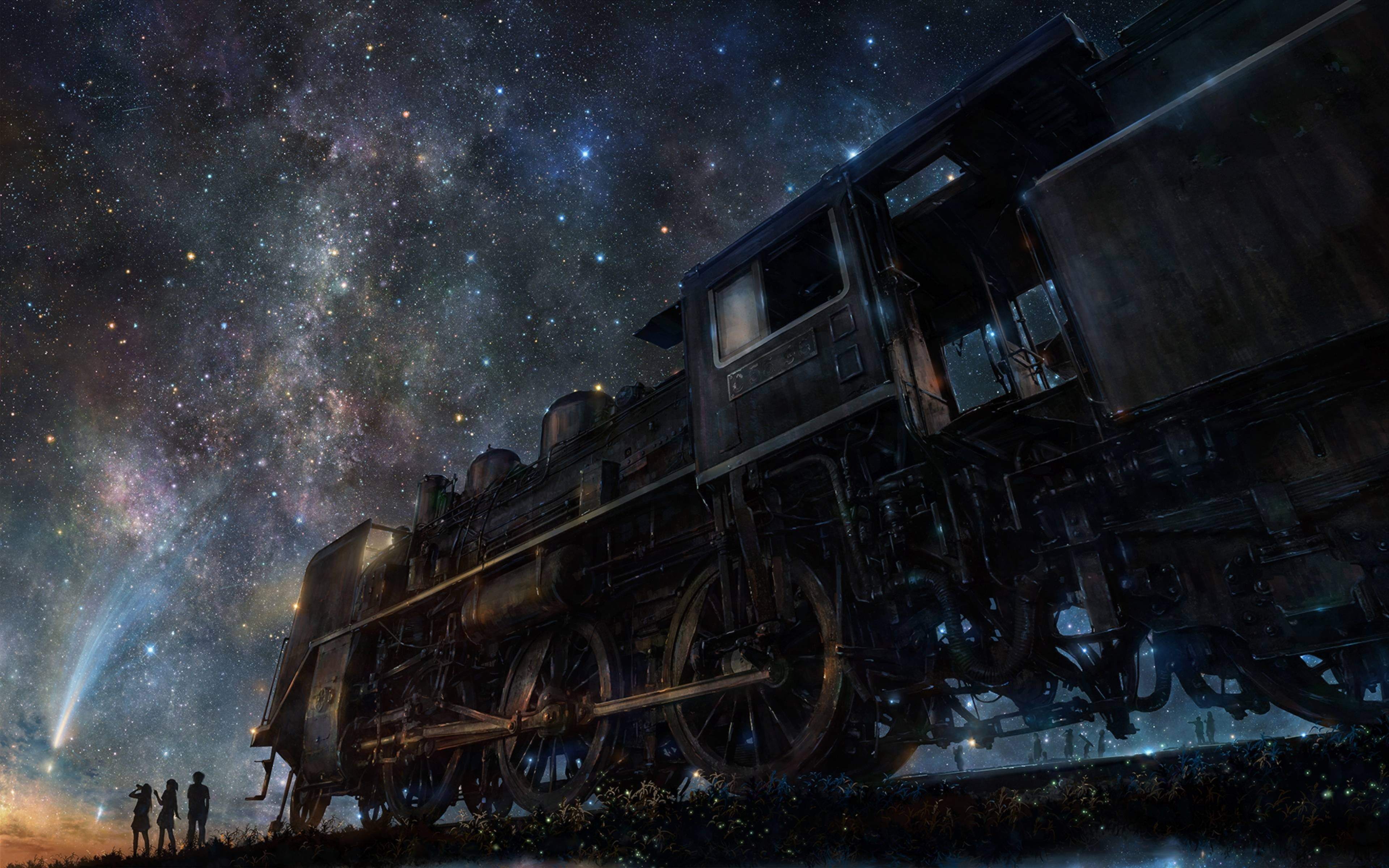 4K, galaxy, nature, built structure, milky way, deterioration, run-down, old, astronomy, night, Fantasy, building exterior, obsolete, outdoors, abandoned, HD Wallpaper