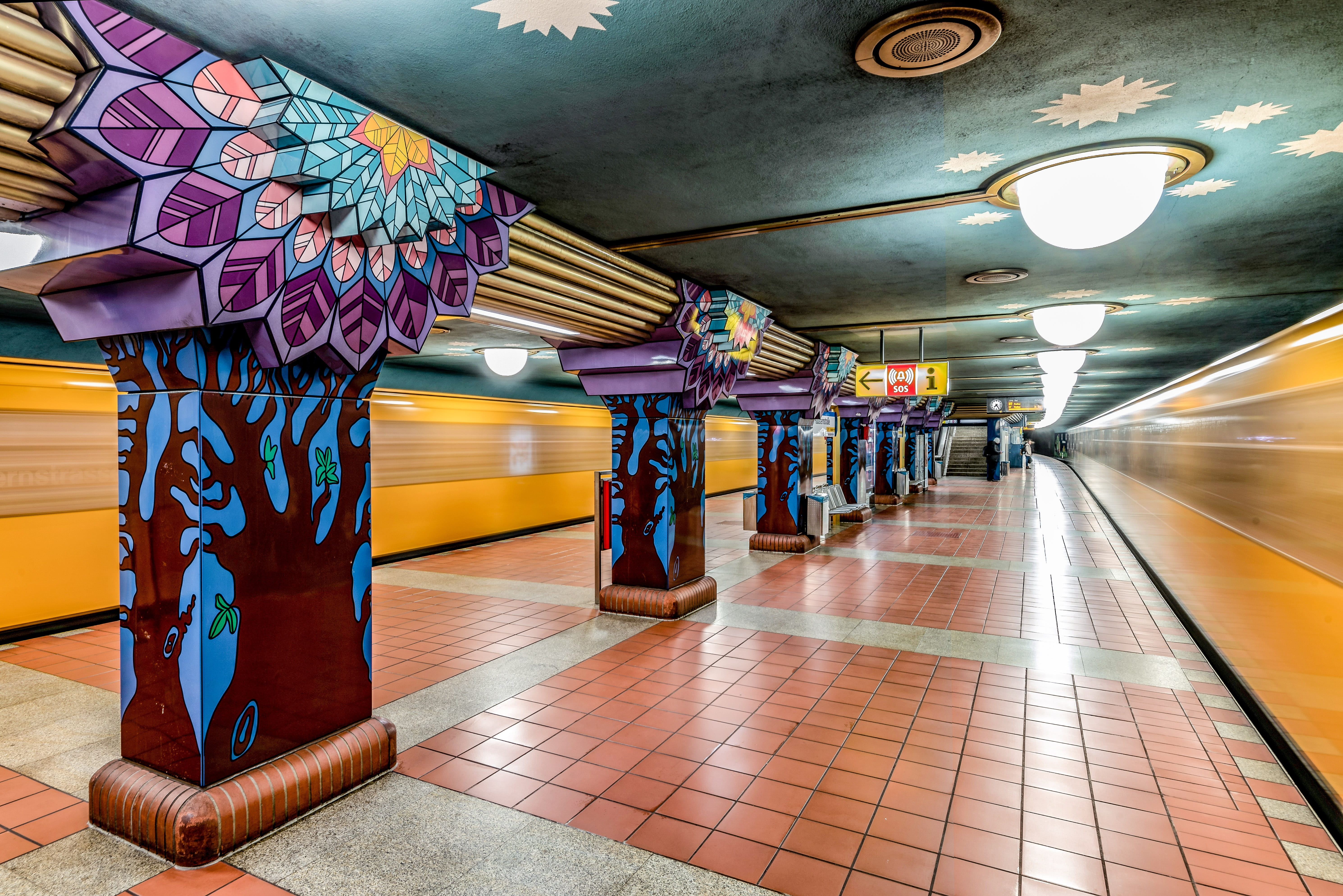 travel, architecture, ceiling, underground, indoors, ubahn, lighting equipment, the way forward, berlin, direction, public transportation, platform, paul star road, HD Wallpaper