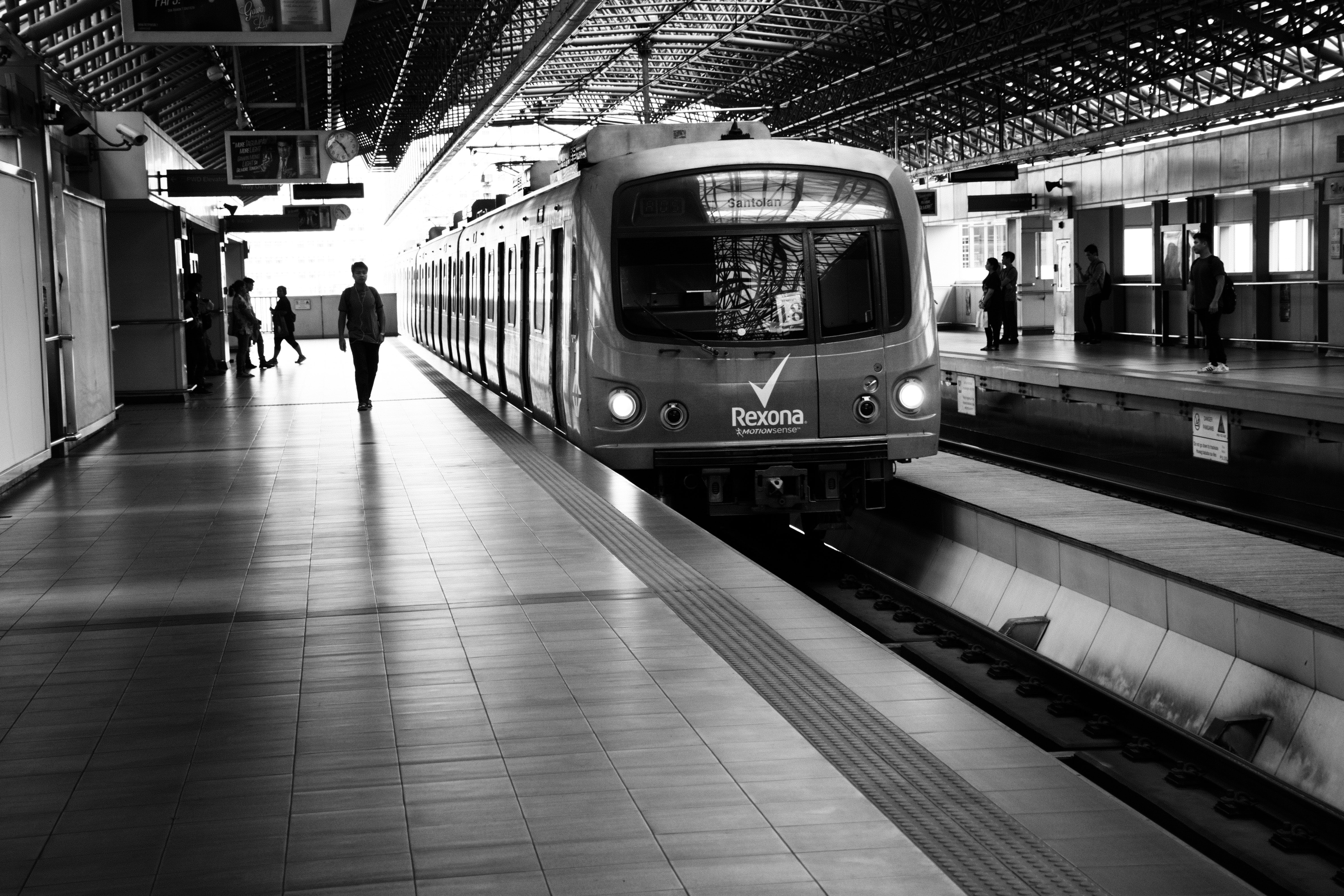 group of people, railroad station platform, 5K, railroad track, walking, track, subway train, mode of transportation, font font class travel font font, HD Wallpaper