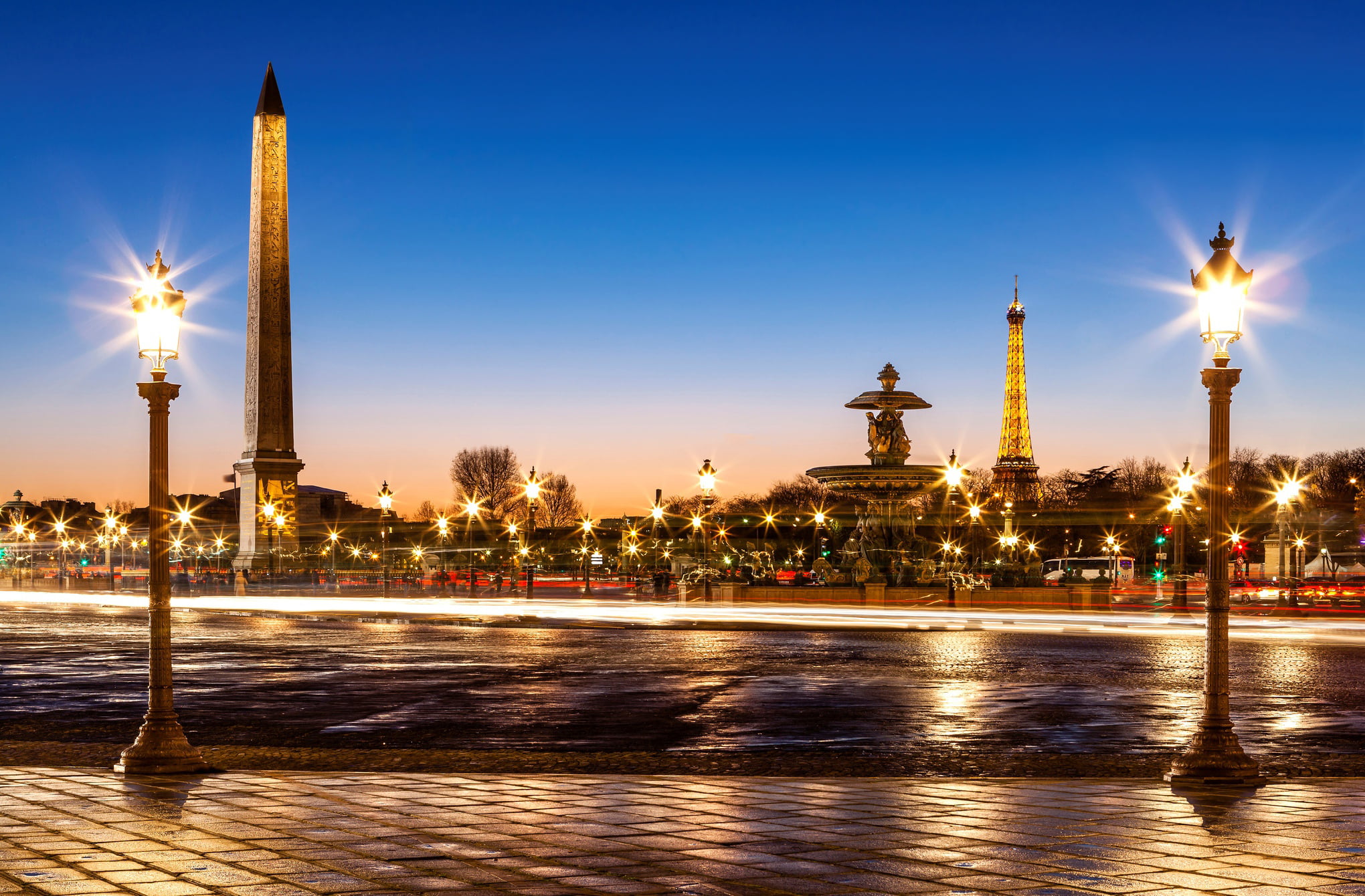 building, water, nature, bridge, road, travel, Paris, building exterior, religion, belief, Eiffel tower, excerpt, the city, city, lights, fountain, illuminated, HD Wallpaper