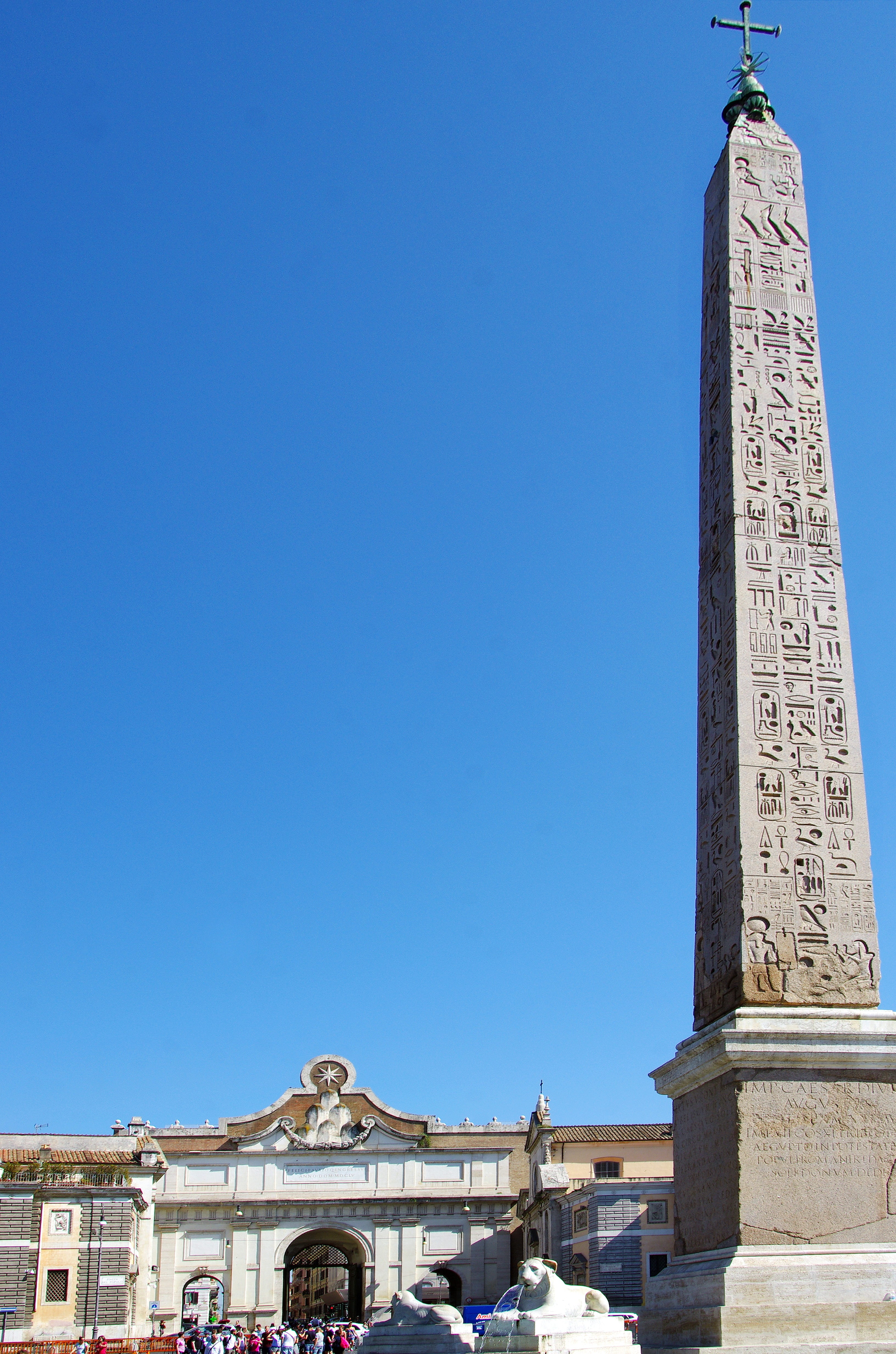 building exterior, sculpture, copy space, italy, tall - high, low angle view, place, tower, art and craft, day, architectural column, clear sky, rome, no people, Phone HD Wallpaper