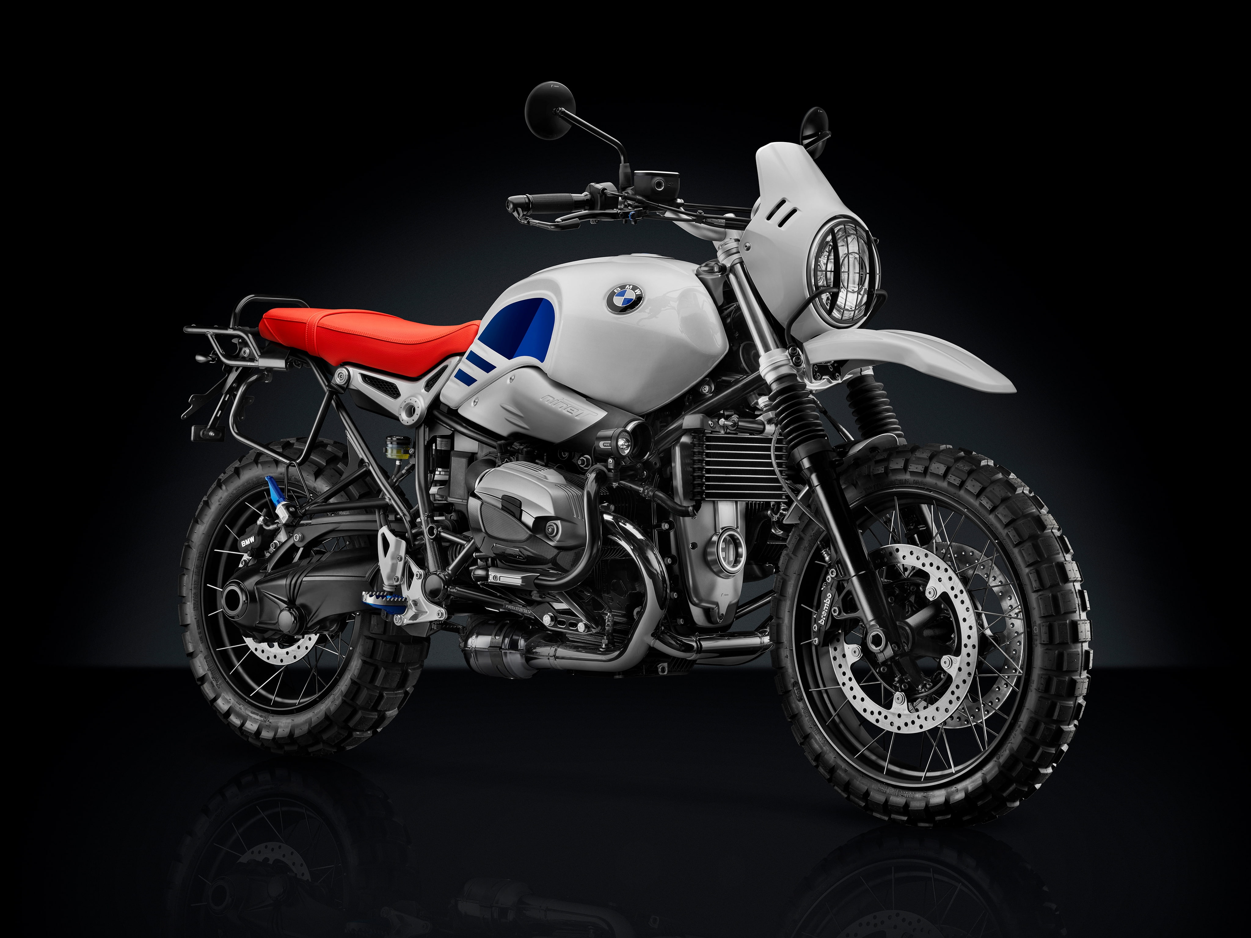 4K, bmw, standard, motorcycle, 2018, white, 4K, backbone, BMW R nineT Urban GS, HD Wallpaper
