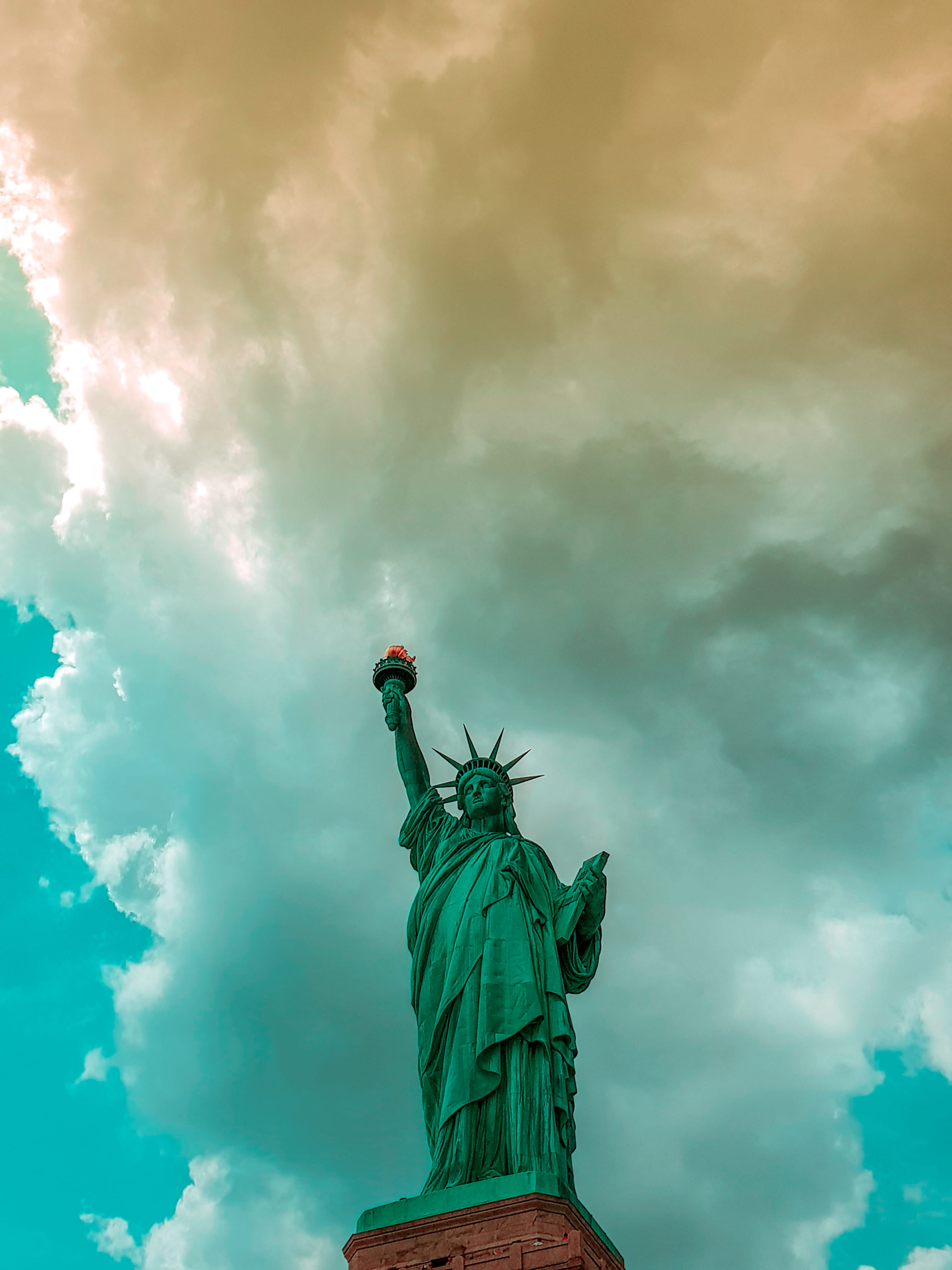 no people, dom, national park, new york, usa, metal, tourism, representation, day, gift shop pathway, monument, human representation, female likeness, sky, Phone HD Wallpaper