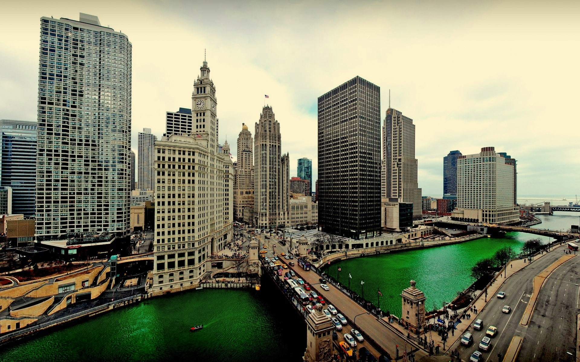1080P, Chicago, sky, Illinois, Sky Buildings, buildings, HD Wallpaper